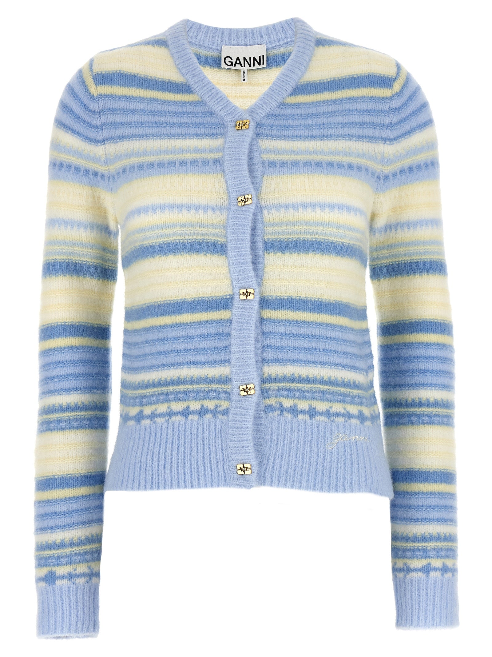 Ganni Striped Cardigan