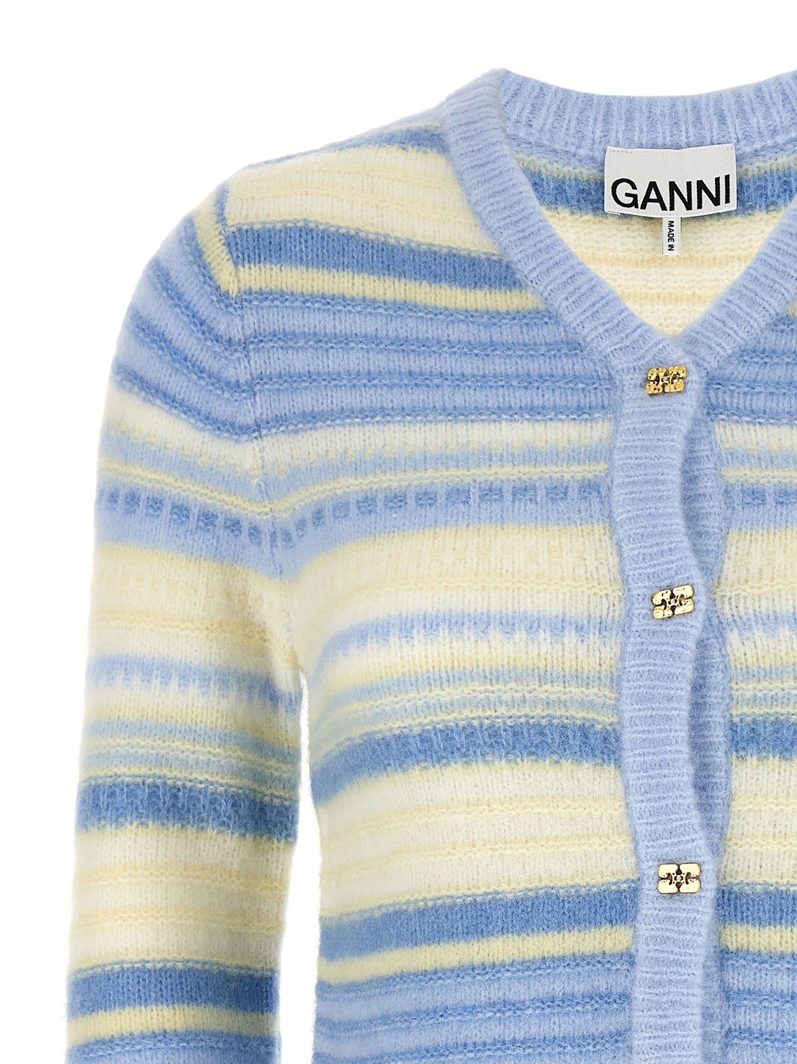 Ganni Striped Cardigan