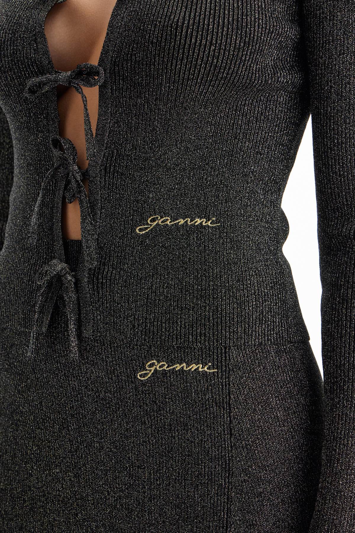 Ganni Lurex Knit Cardigan