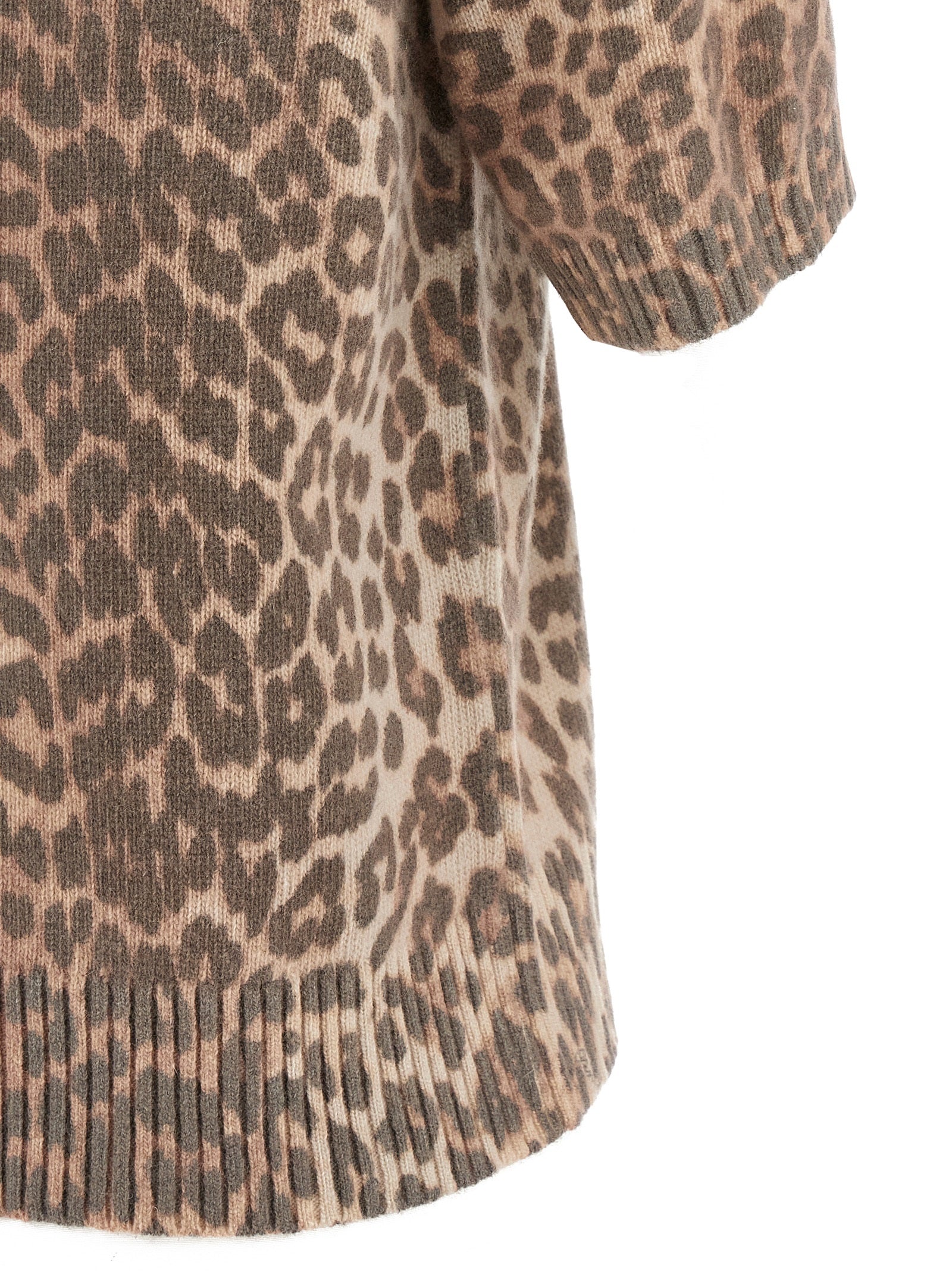 Ganni 'Leopard Wool Mix' T-Shirt