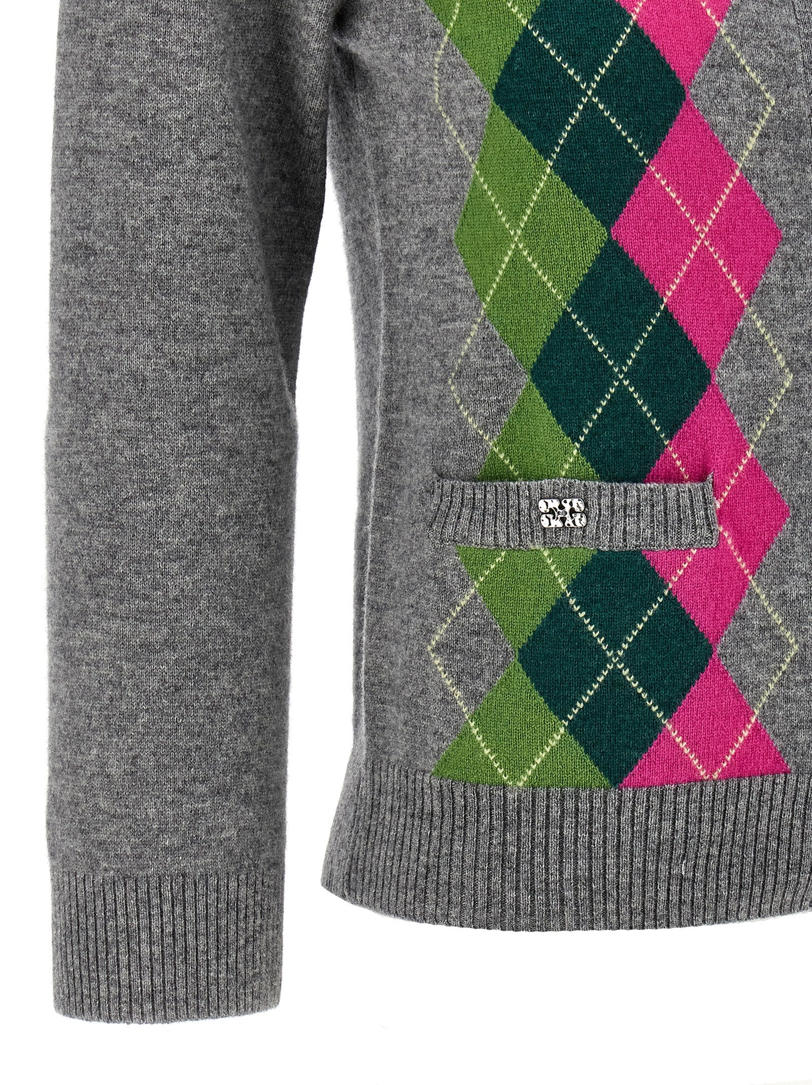 Ganni 'Grey Check' Cardigan