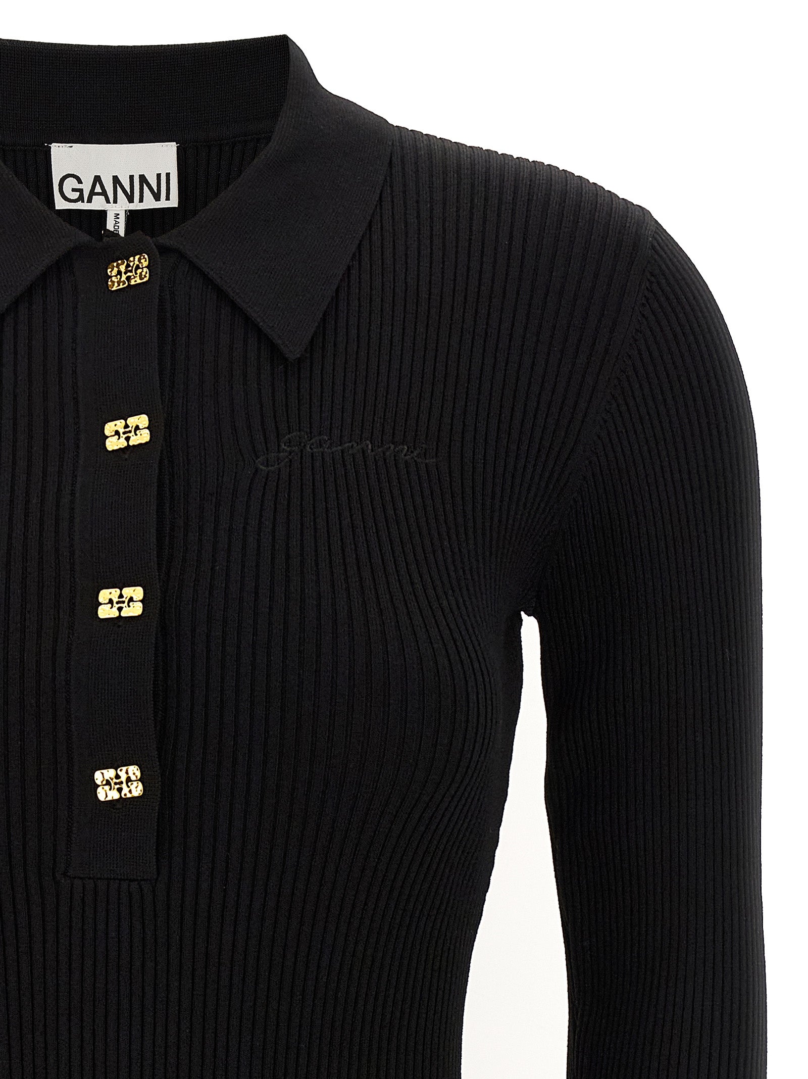 Ganni 'Melange Rib Knit Mini' Dress