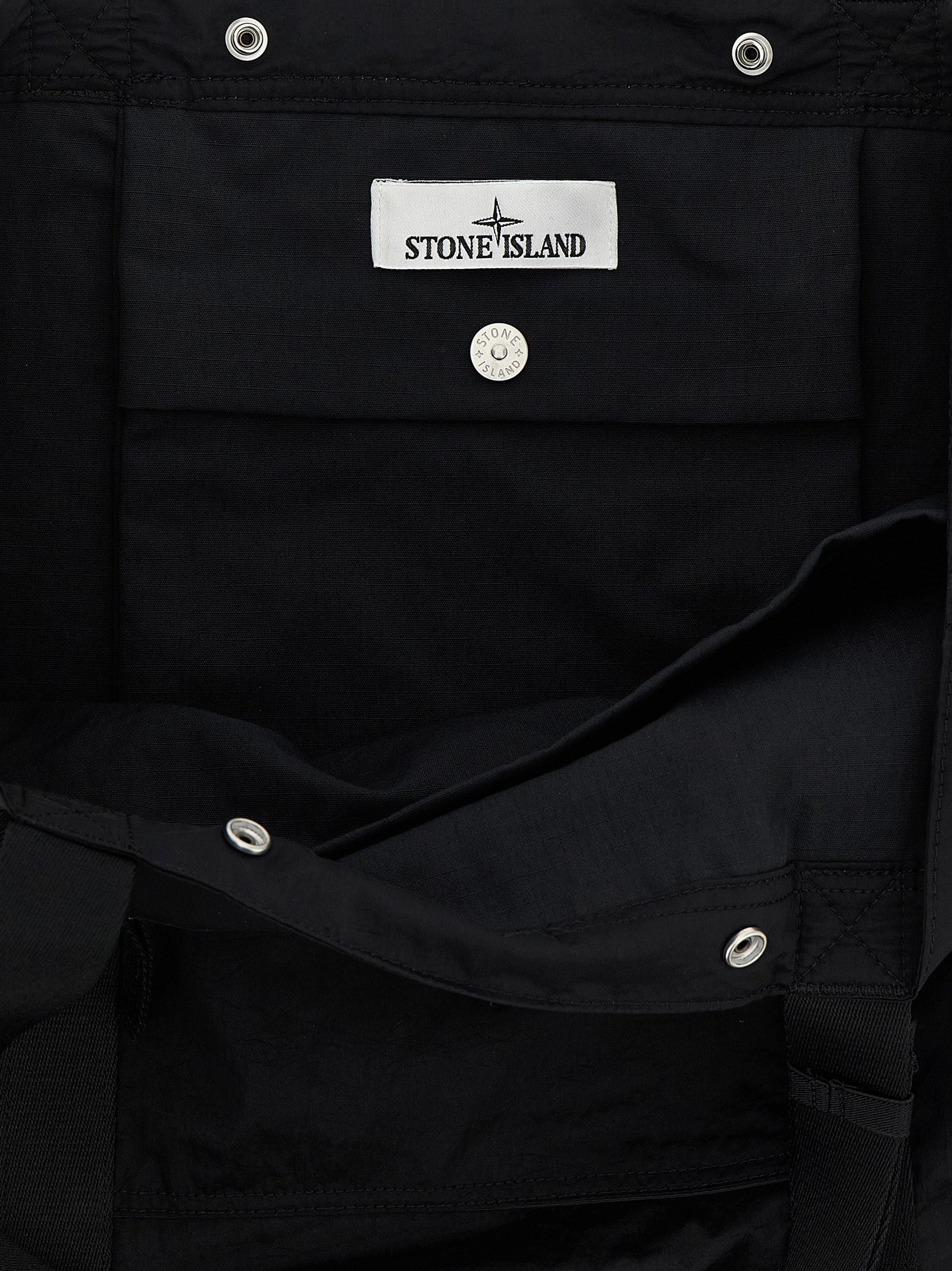 Stone Island Logo Patch Shopping Bag