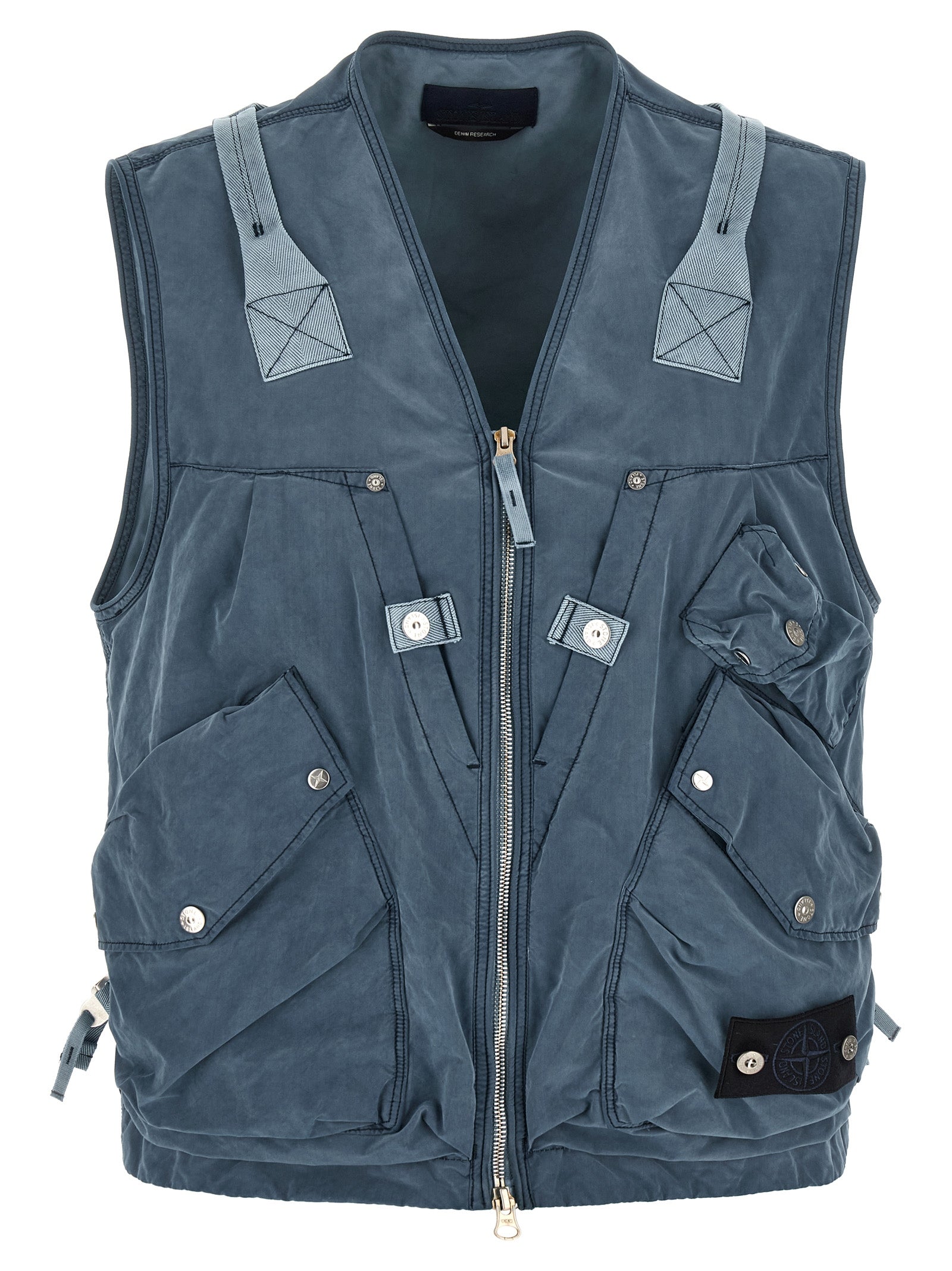 Stone Island 'G100016 David Light Indigo-Tc' Vest