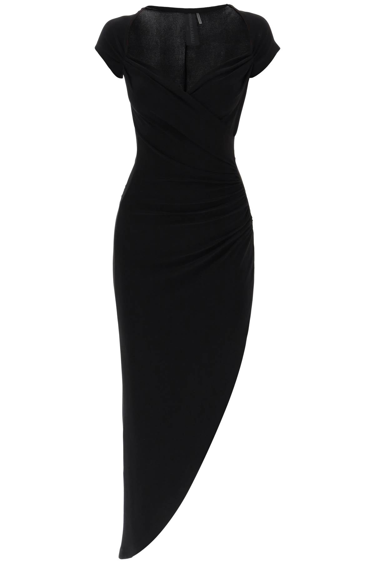 Norma Kamali Midi Dress With Side Ruch