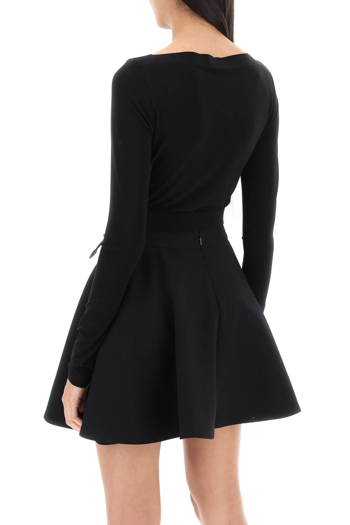 Norma Kamali Belted Long-Sleeved Bodysuit