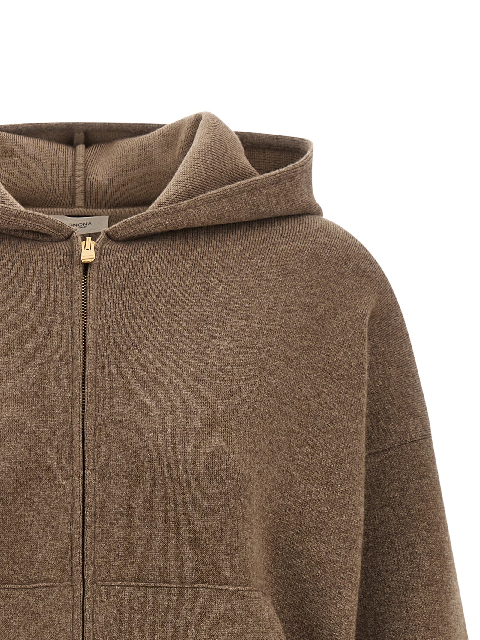 Agnona Zipped Hooded Sweater