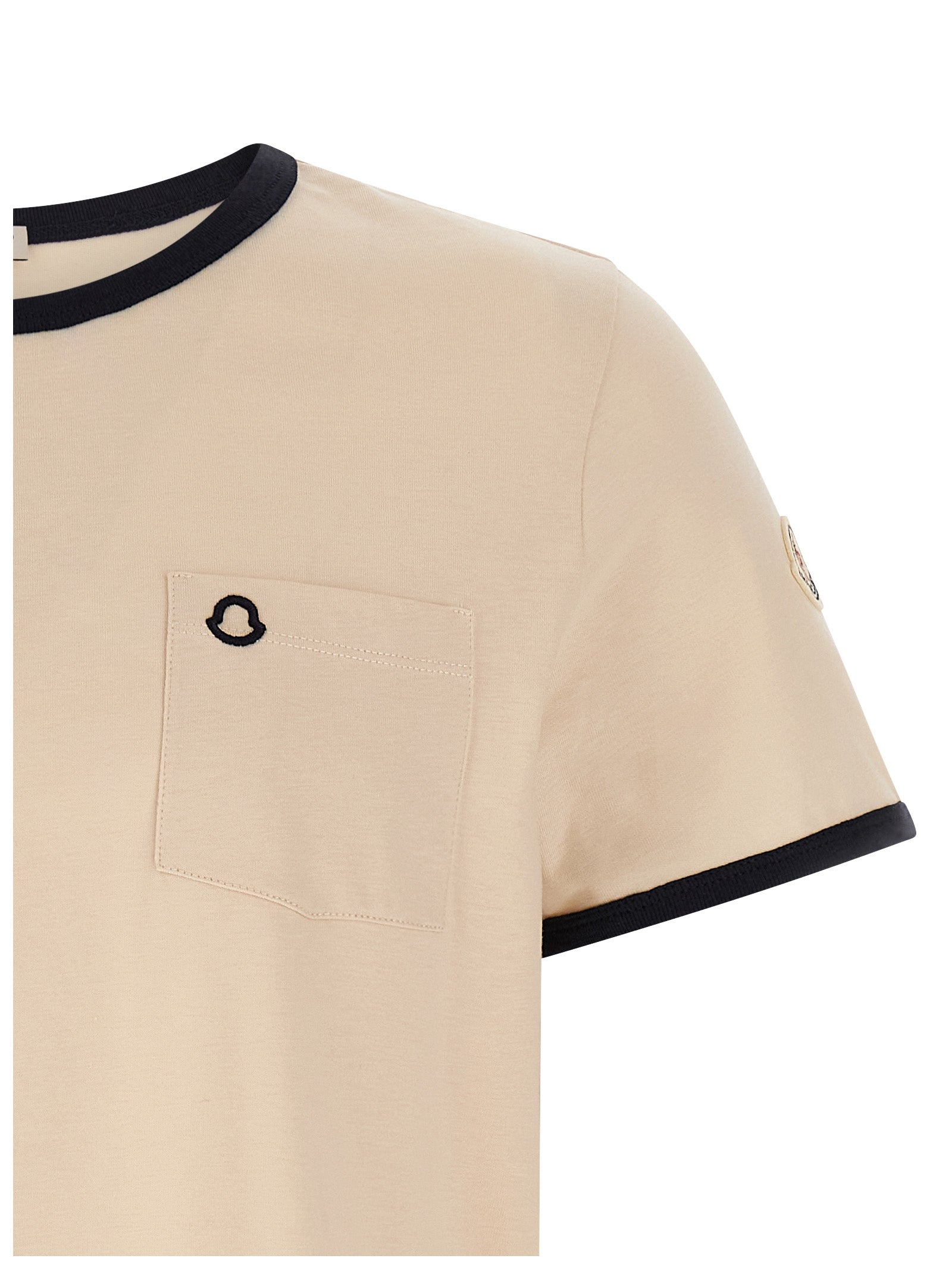 Moncler Logo Embroidery Pocket T-Shirt