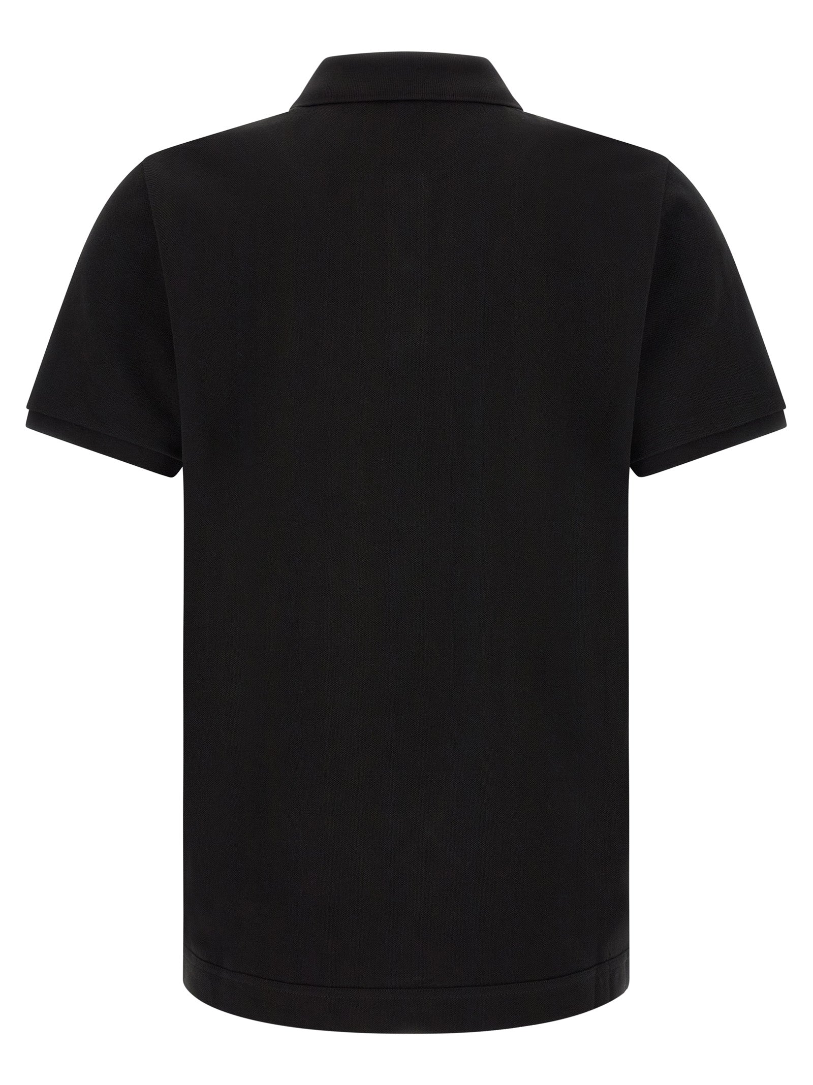 Moncler Leather Logo Patch Polo Shirt