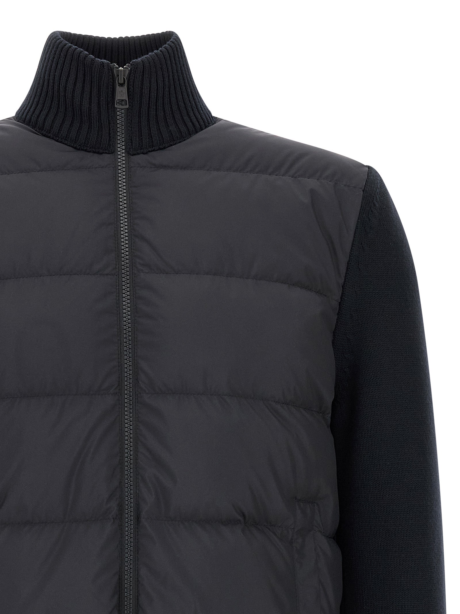Moncler Two-Material Cardigan