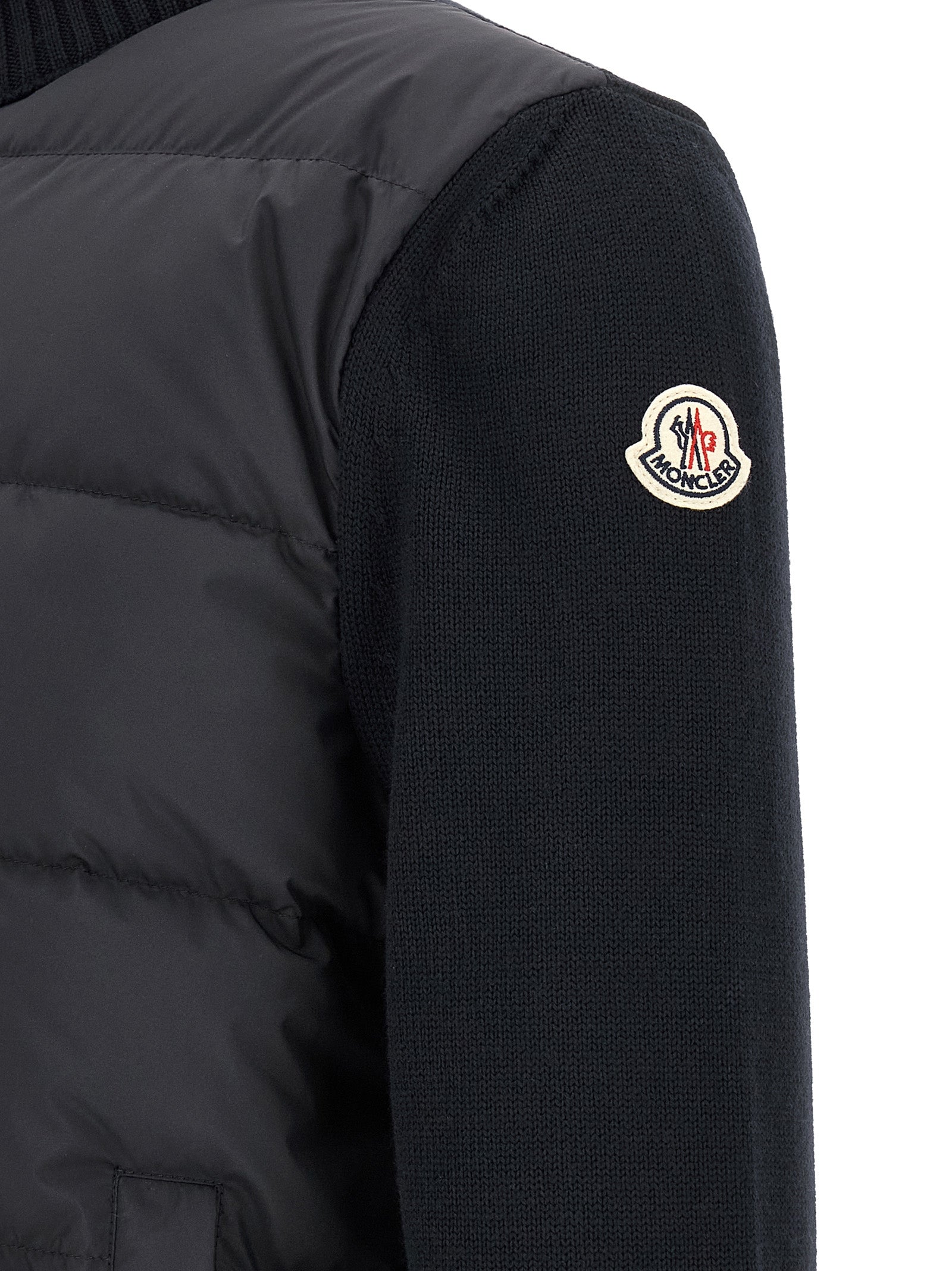 Moncler Two-Material Cardigan