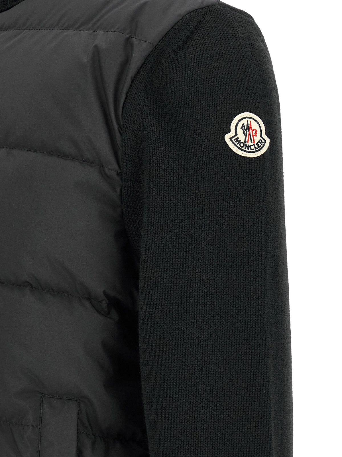 Moncler Two-Material Cardigan