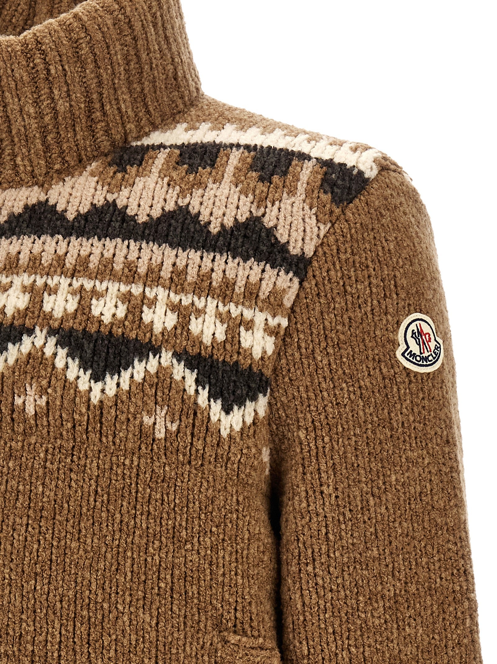 Moncler Geometric Bouclé Cardigan