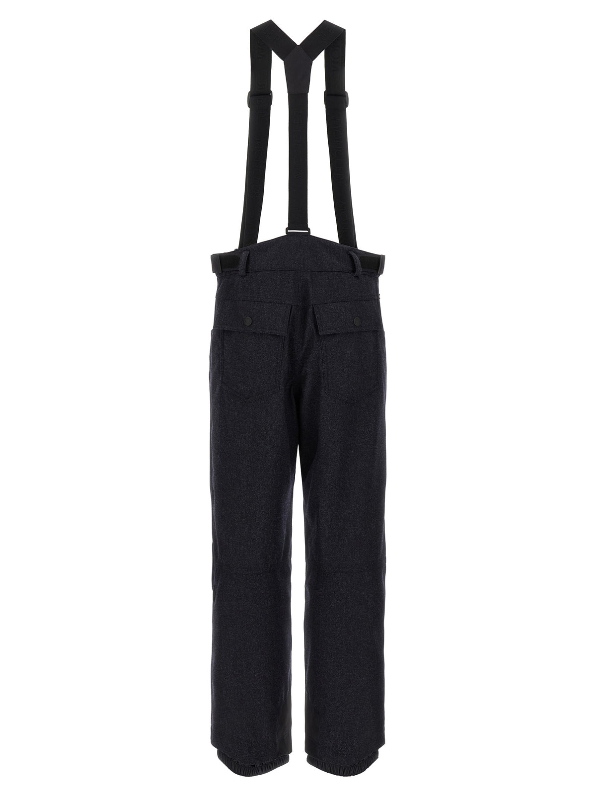 Moncler Grenoble Blue Denim Ski Bib Shorts