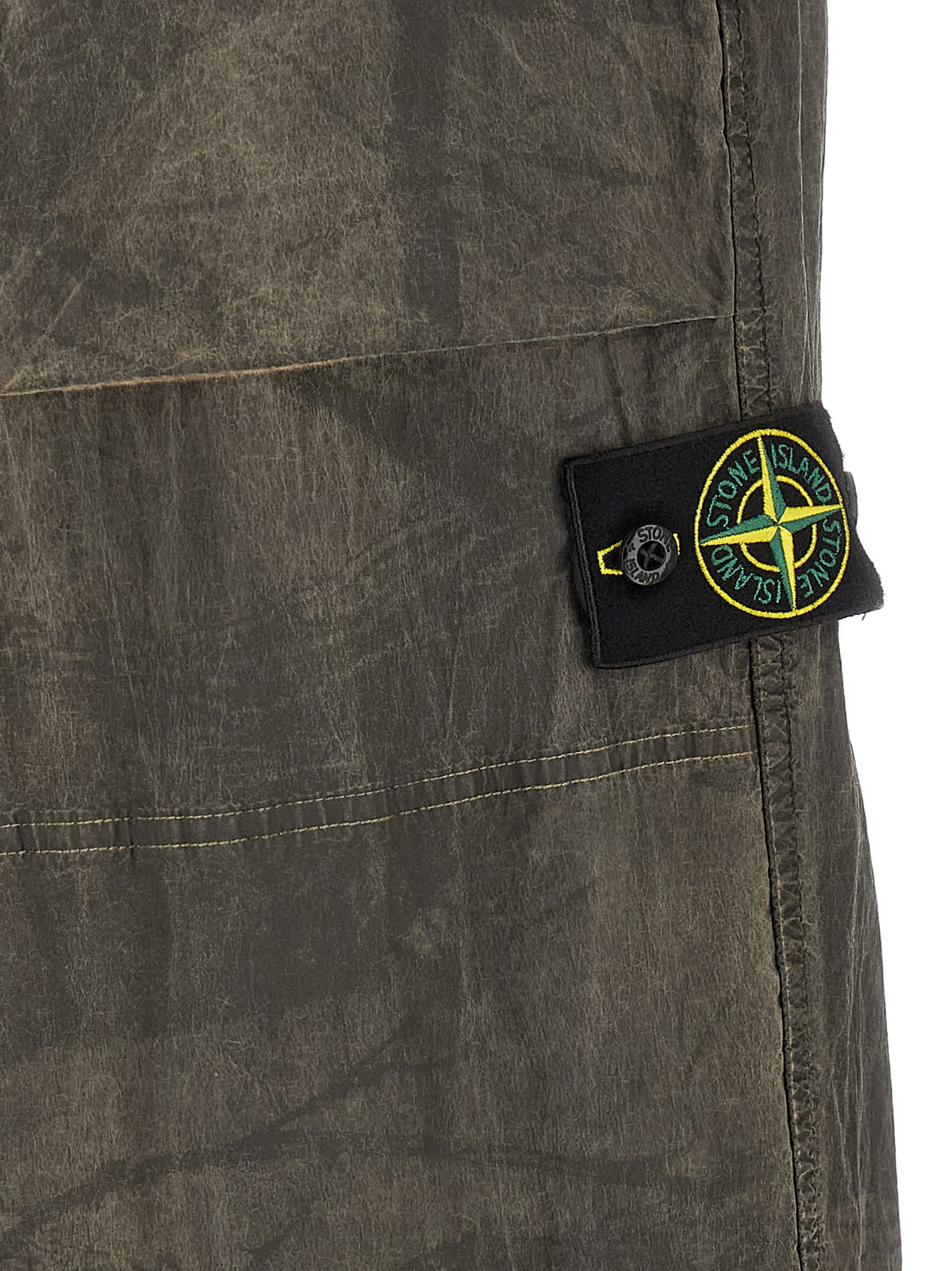 Stone Island Printed Pants With Logo Badge