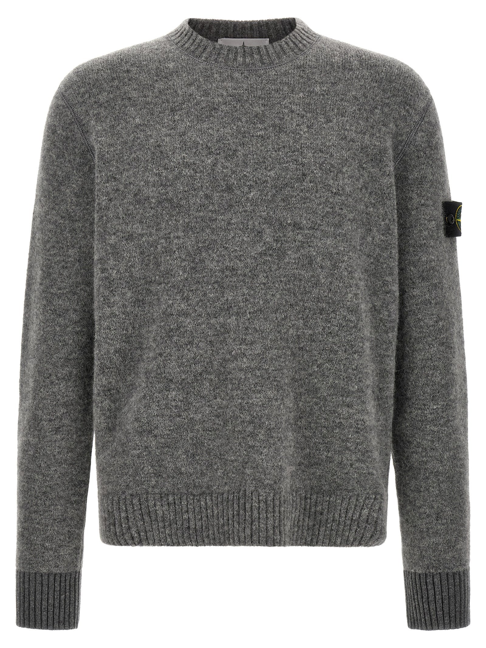 Stone Island '5100050' Crew Neck Sweater With Logo Badge