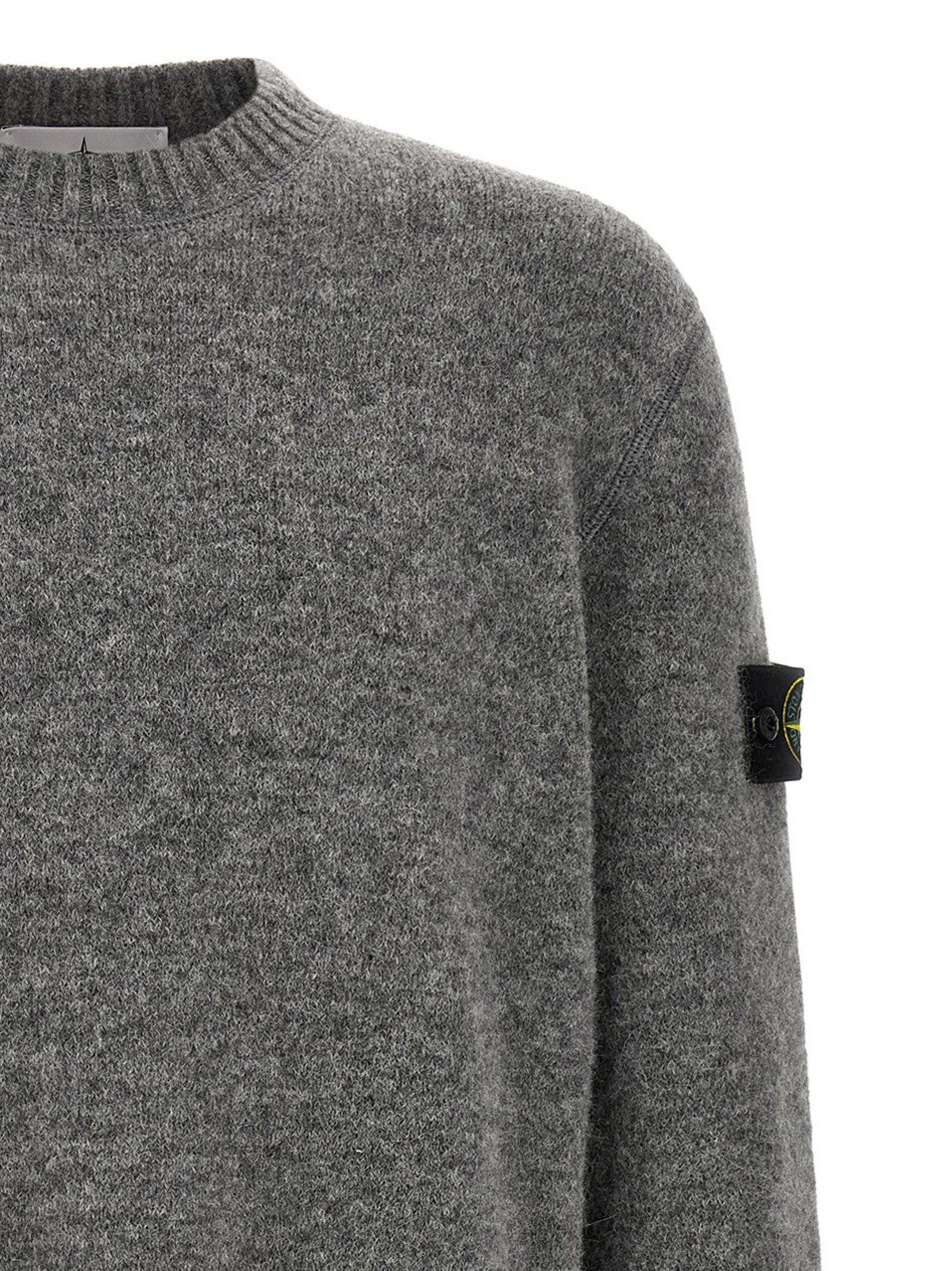 Stone Island '5100050' Crew Neck Sweater With Logo Badge