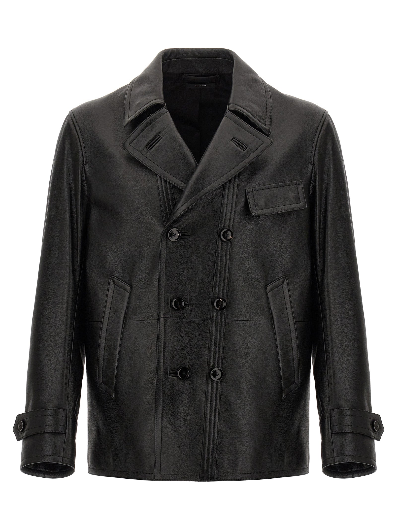 Tom Ford Double-Breasted Leather Jacket