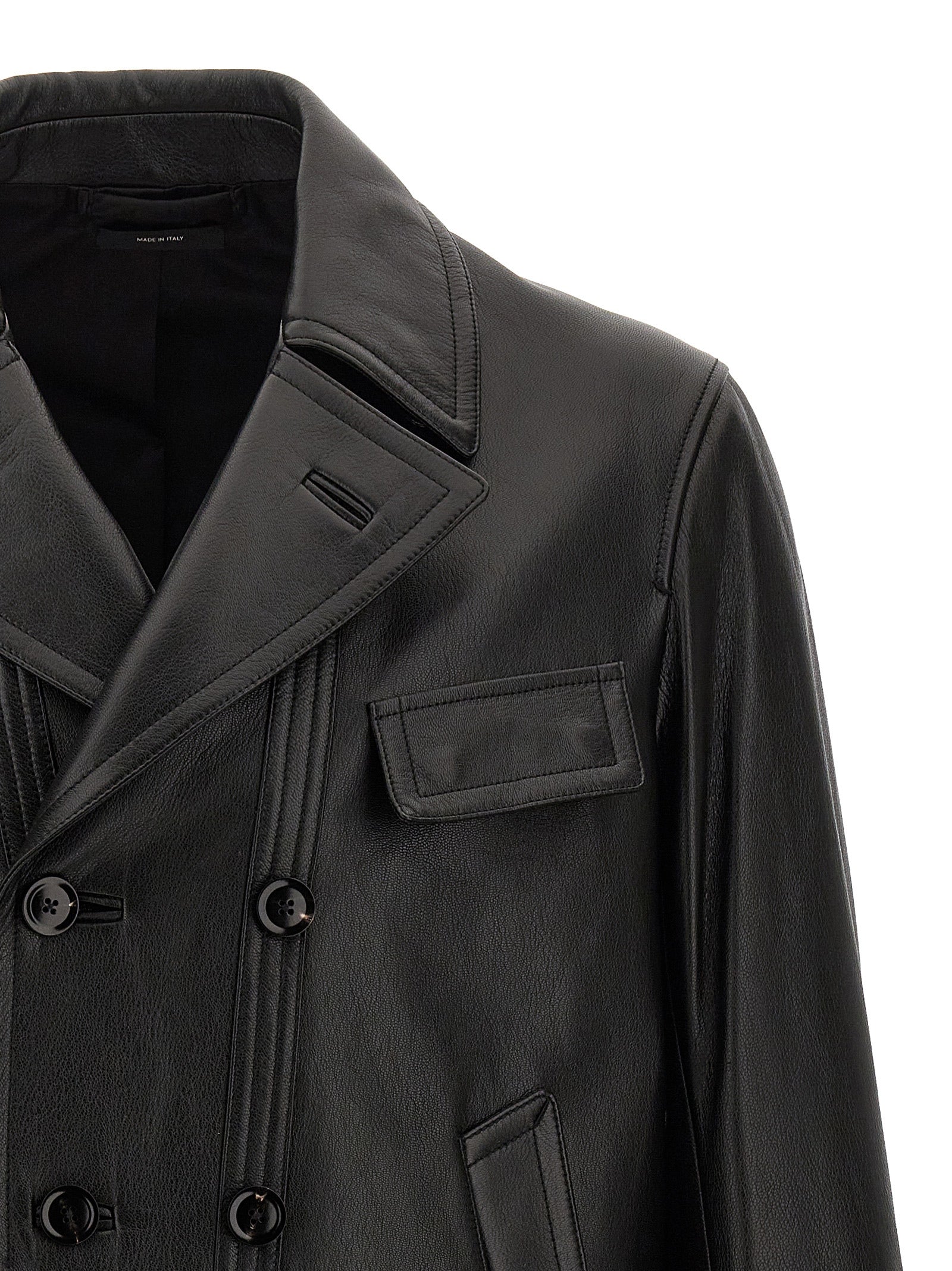 Tom Ford Double-Breasted Leather Jacket