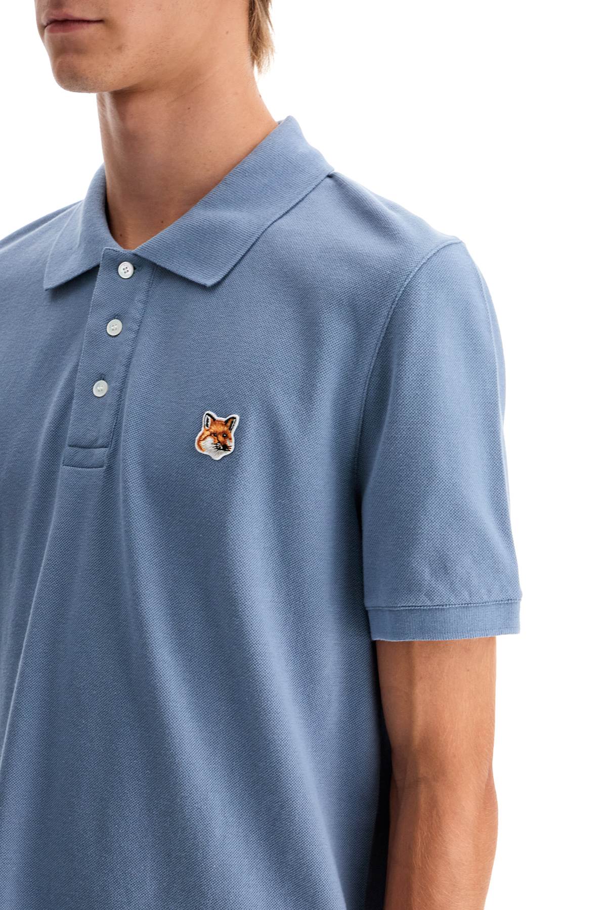 Maison Kitsune 'Regular Fit Fox Head Polo Shirt