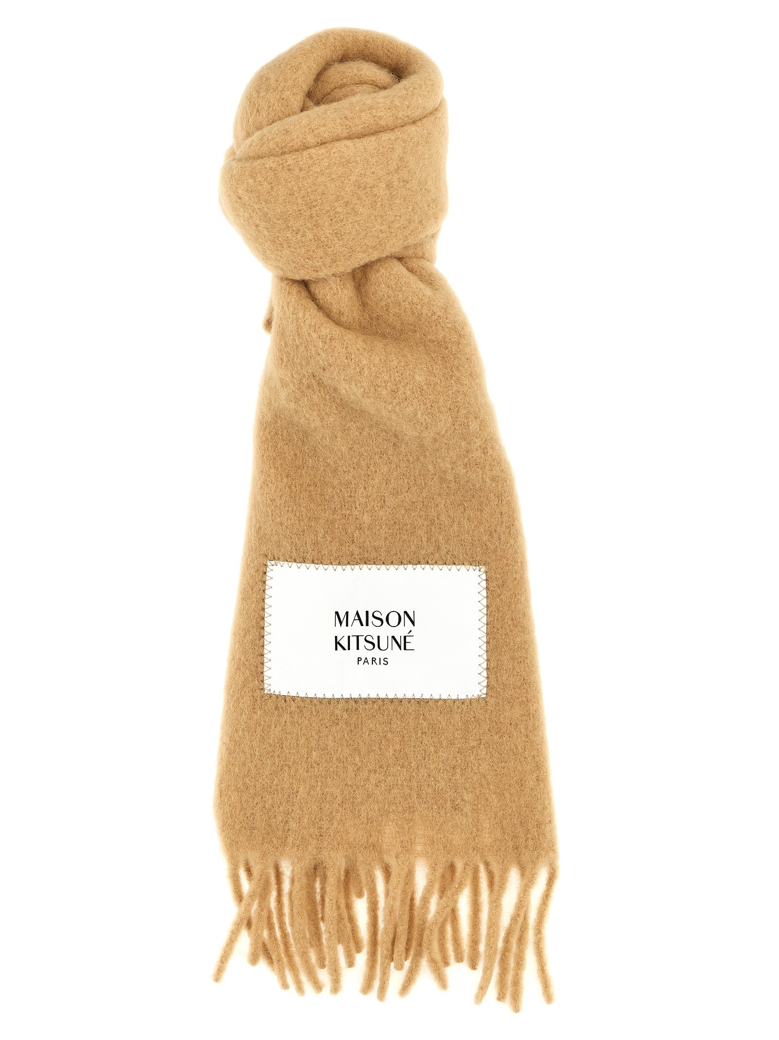 Maison Kitsune Logo Label Scarf