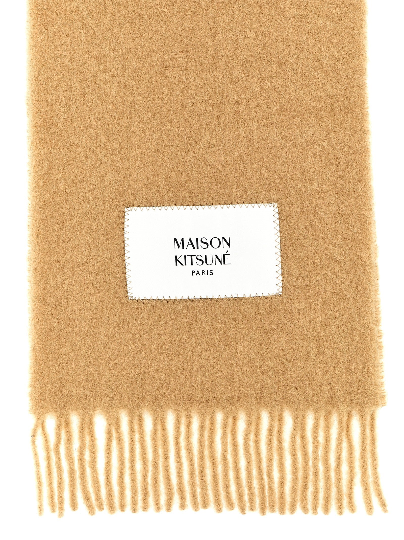 Maison Kitsune Logo Label Scarf