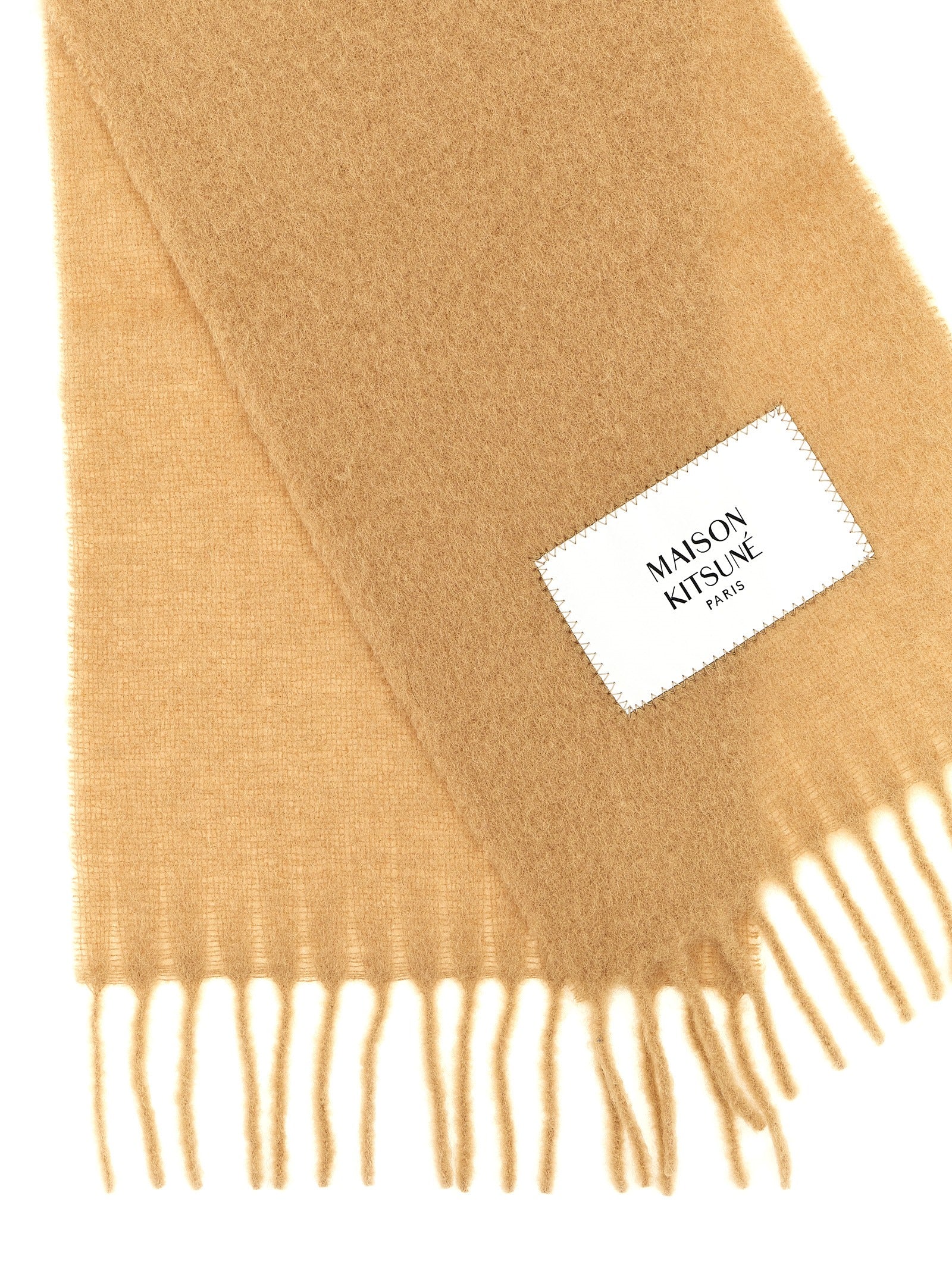 Maison Kitsune Logo Label Scarf