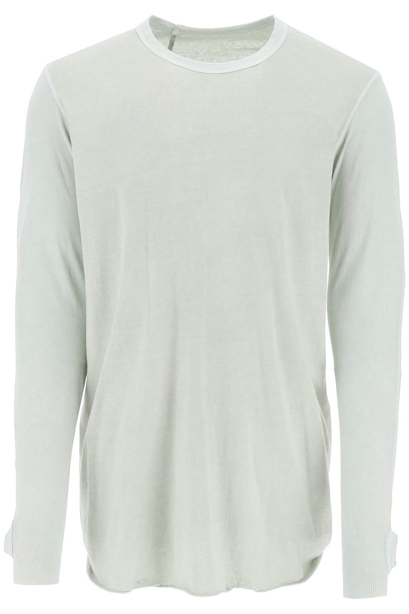 Boris Bidjan Saberi Long-Sleeved Cotton T-Shirt Neutral