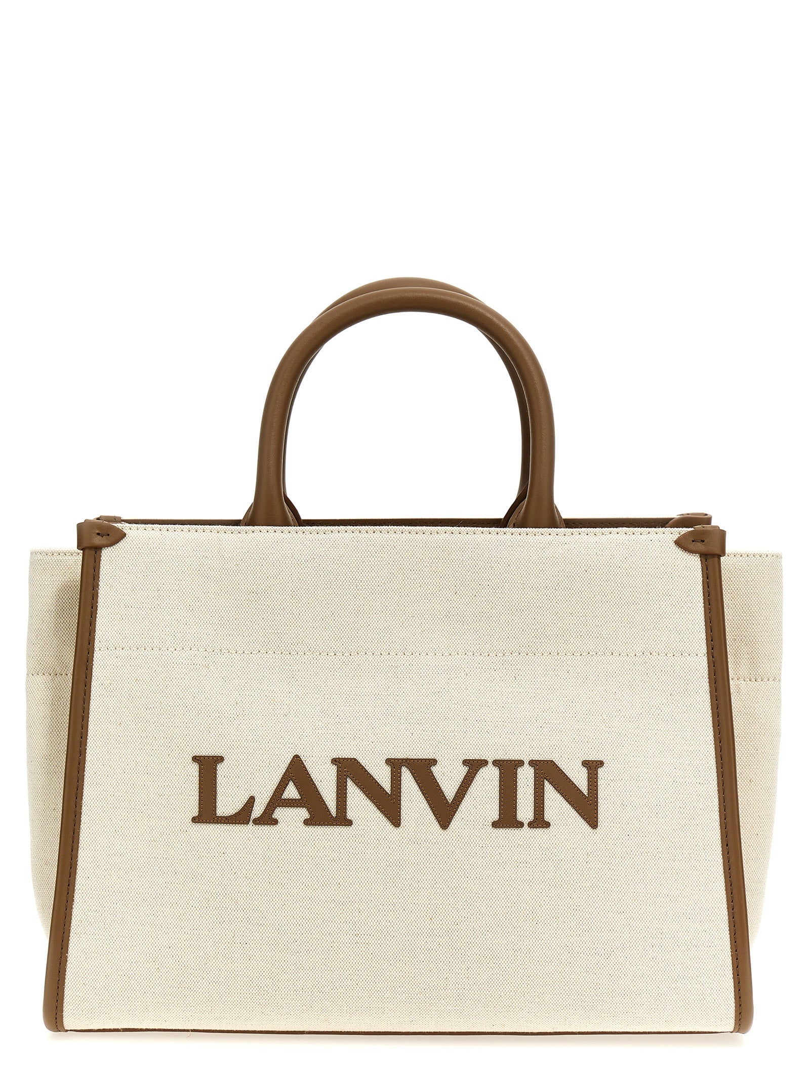 Lanvin Logo Canvas Shopping Bag