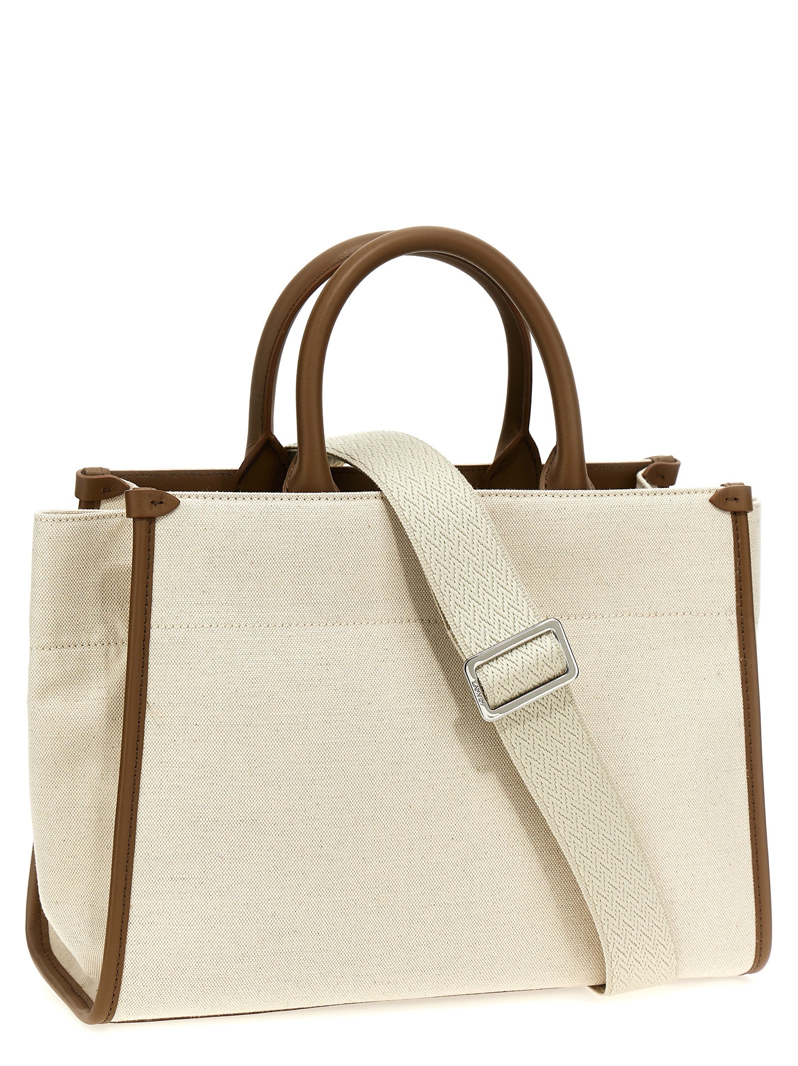 Lanvin Logo Canvas Shopping Bag