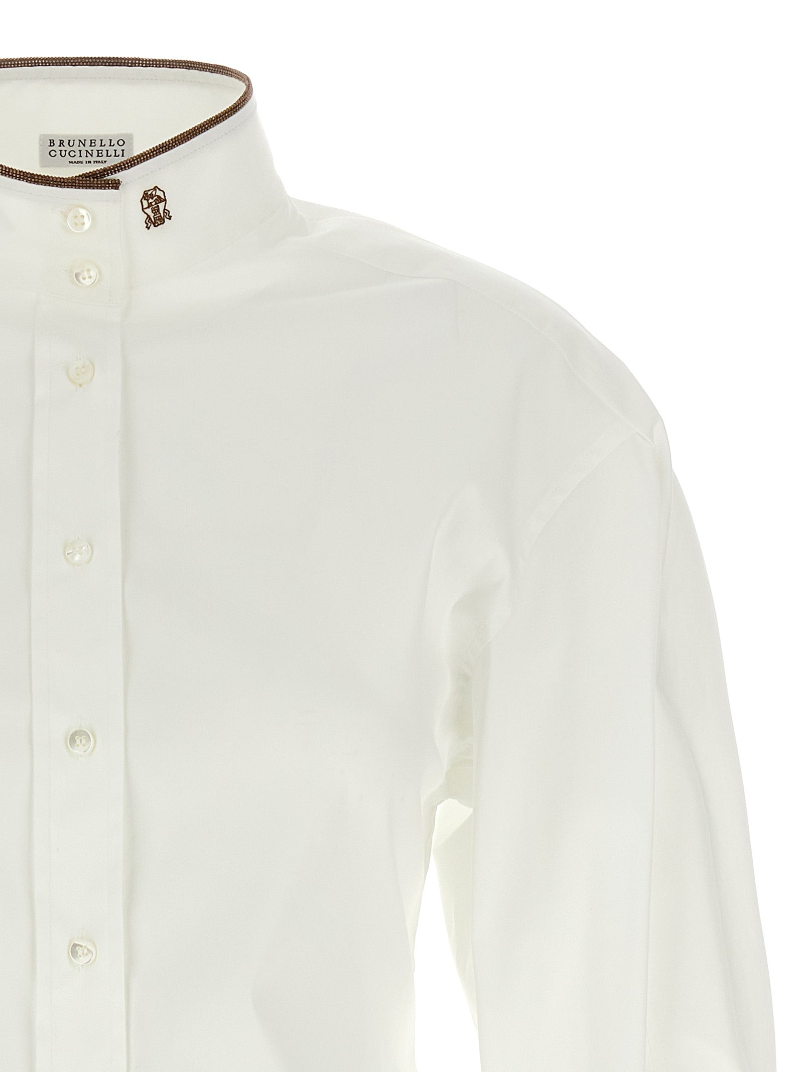 Brunello Cucinelli 'Shiny Collar Detail' Shirt
