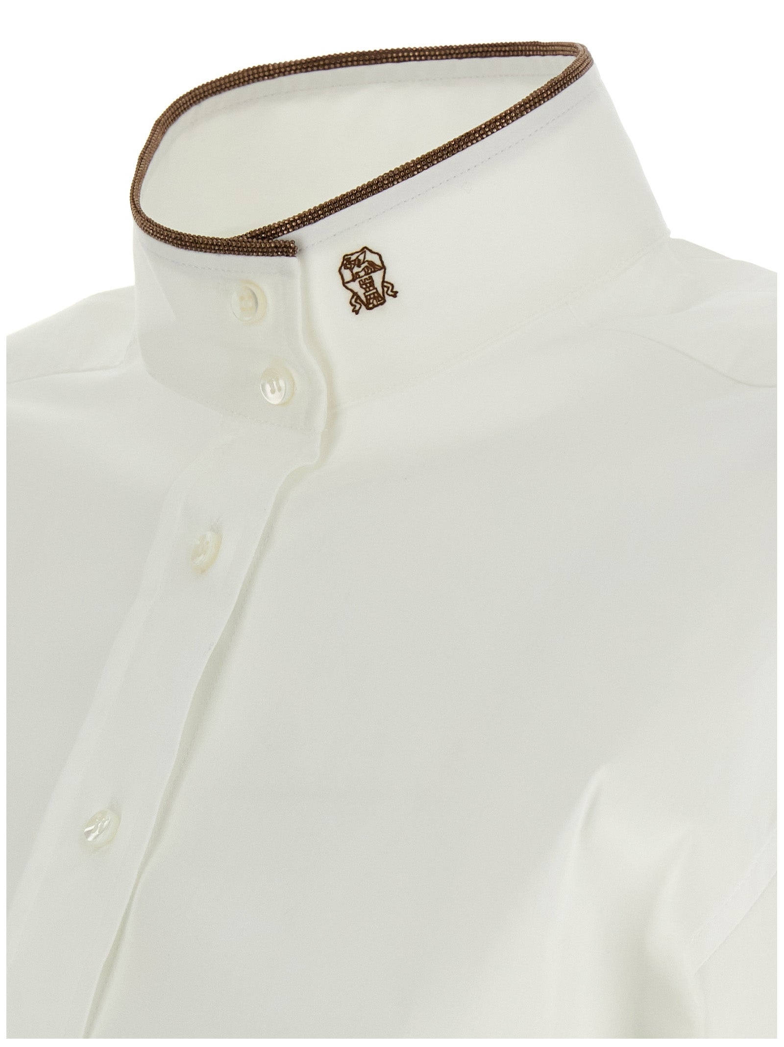 Brunello Cucinelli 'Shiny Collar Detail' Shirt