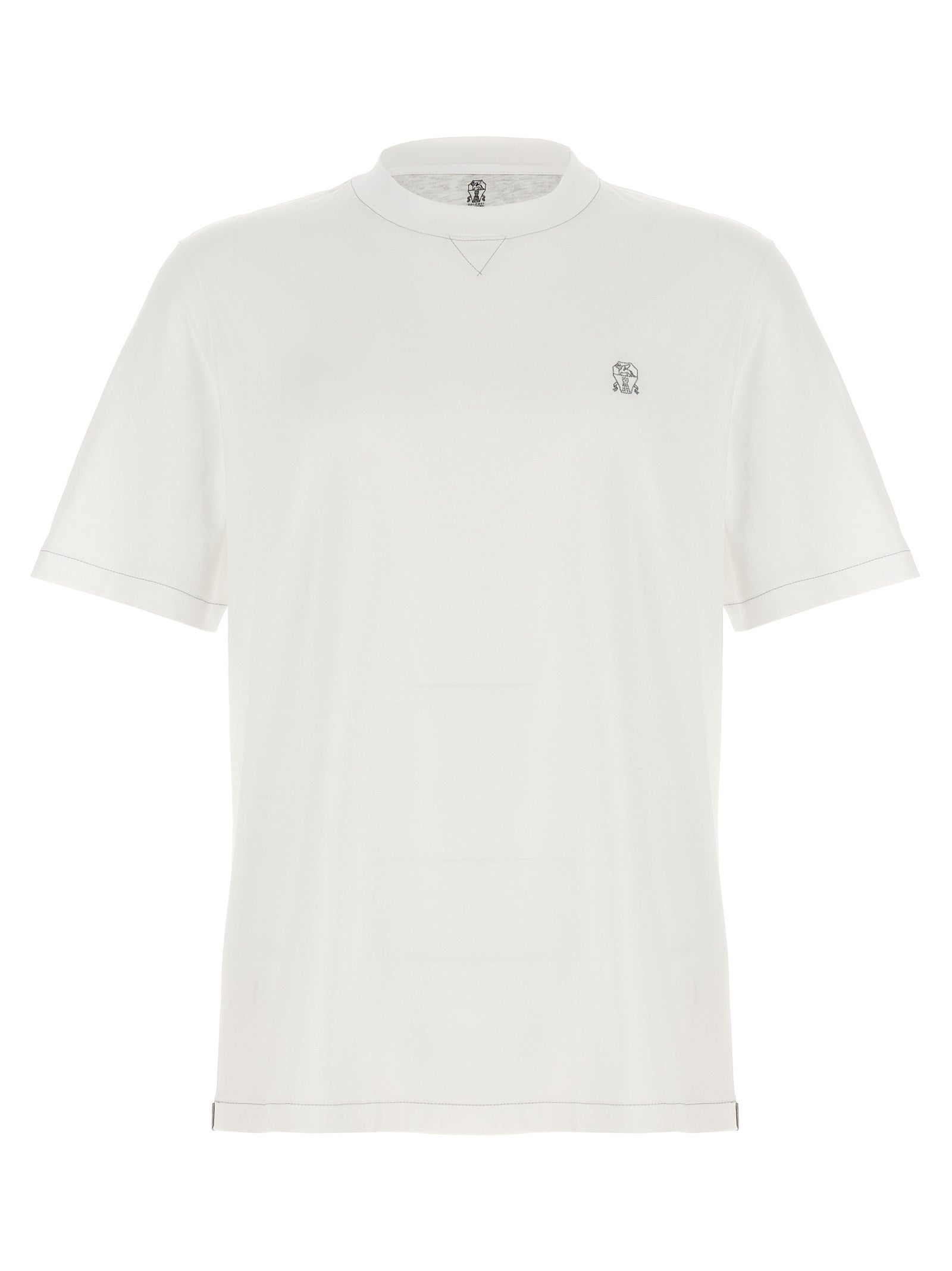 Brunello Cucinelli Logo Embroidery T-Shirt