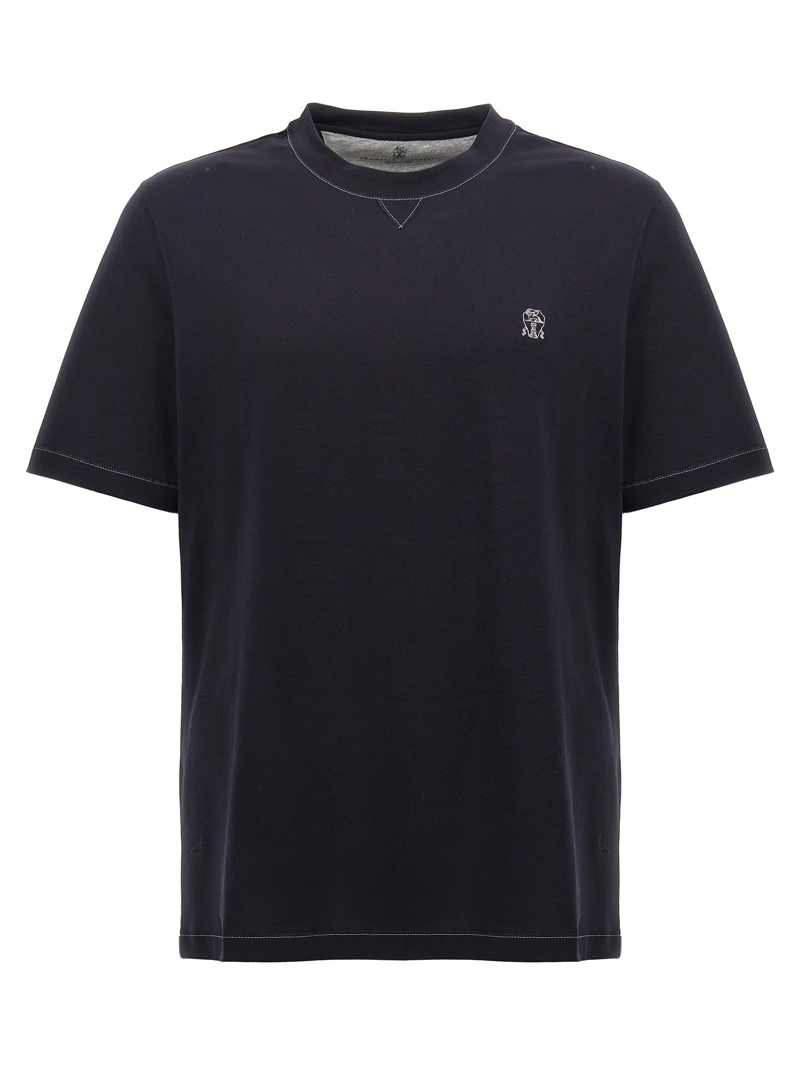 Brunello Cucinelli Logo Embroidery T-Shirt