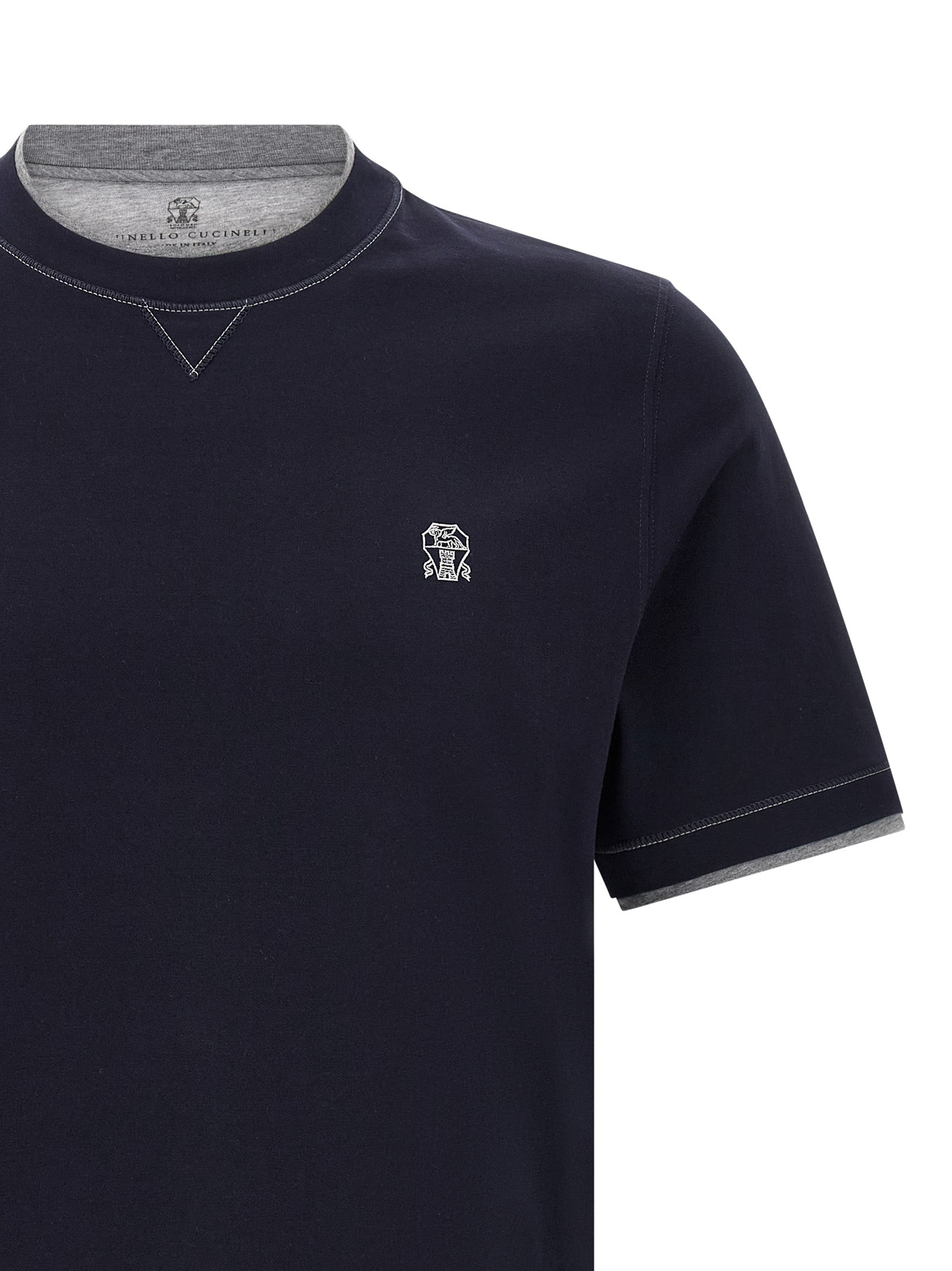 Brunello Cucinelli Double Layer T-Shirt