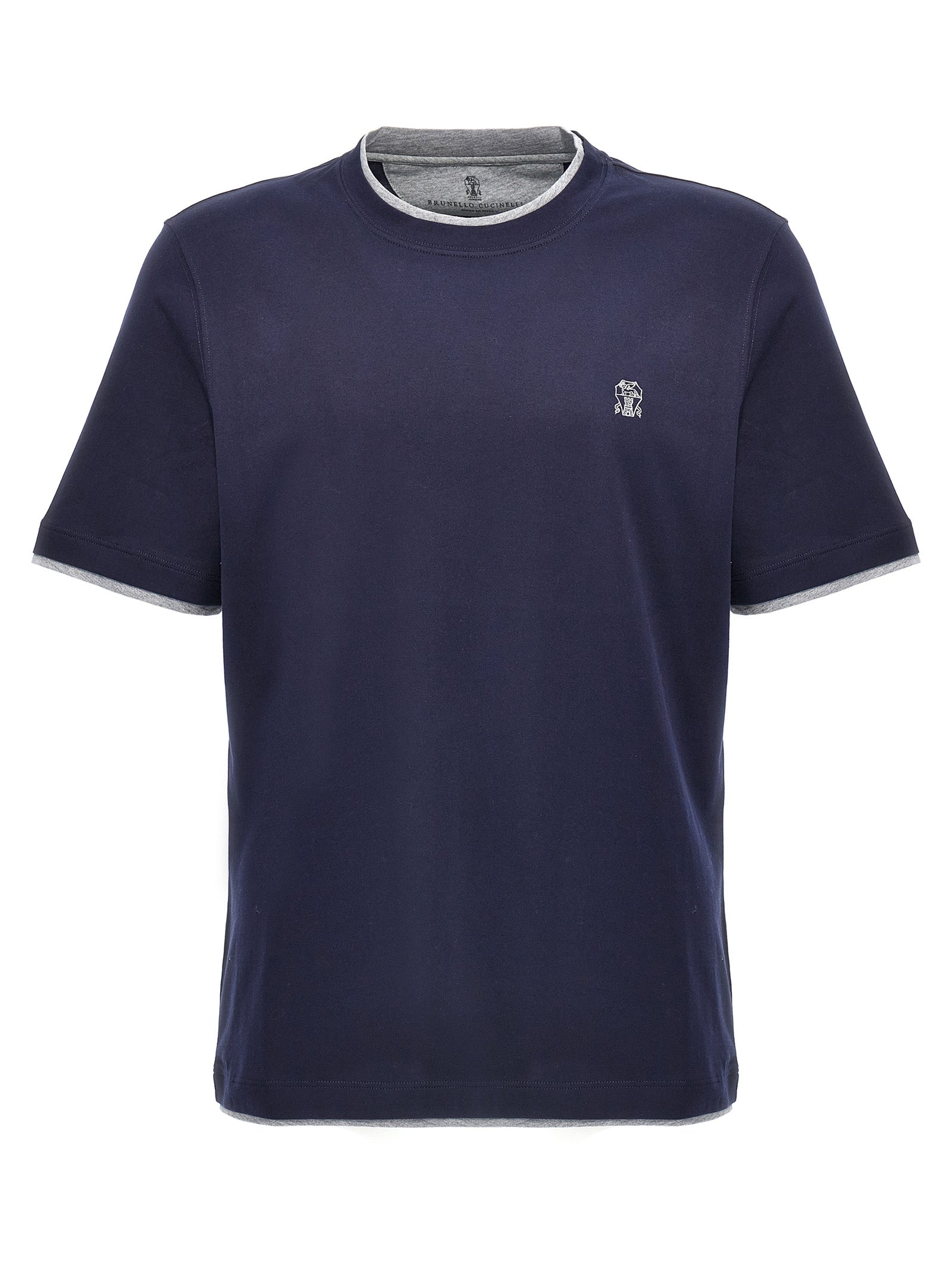 Brunello Cucinelli Logo Layered T-Shirt