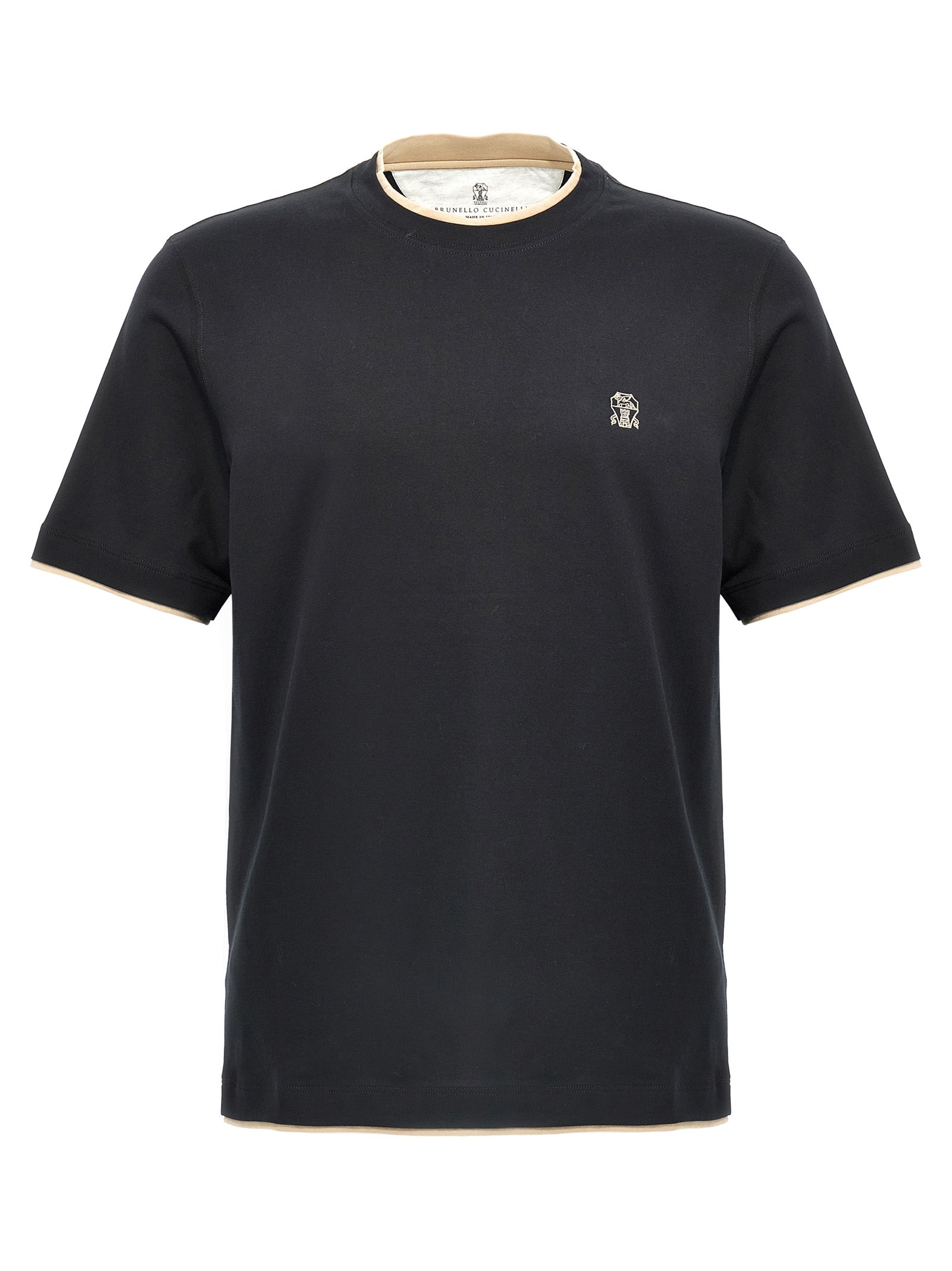 Brunello Cucinelli Logo Layered T-Shirt