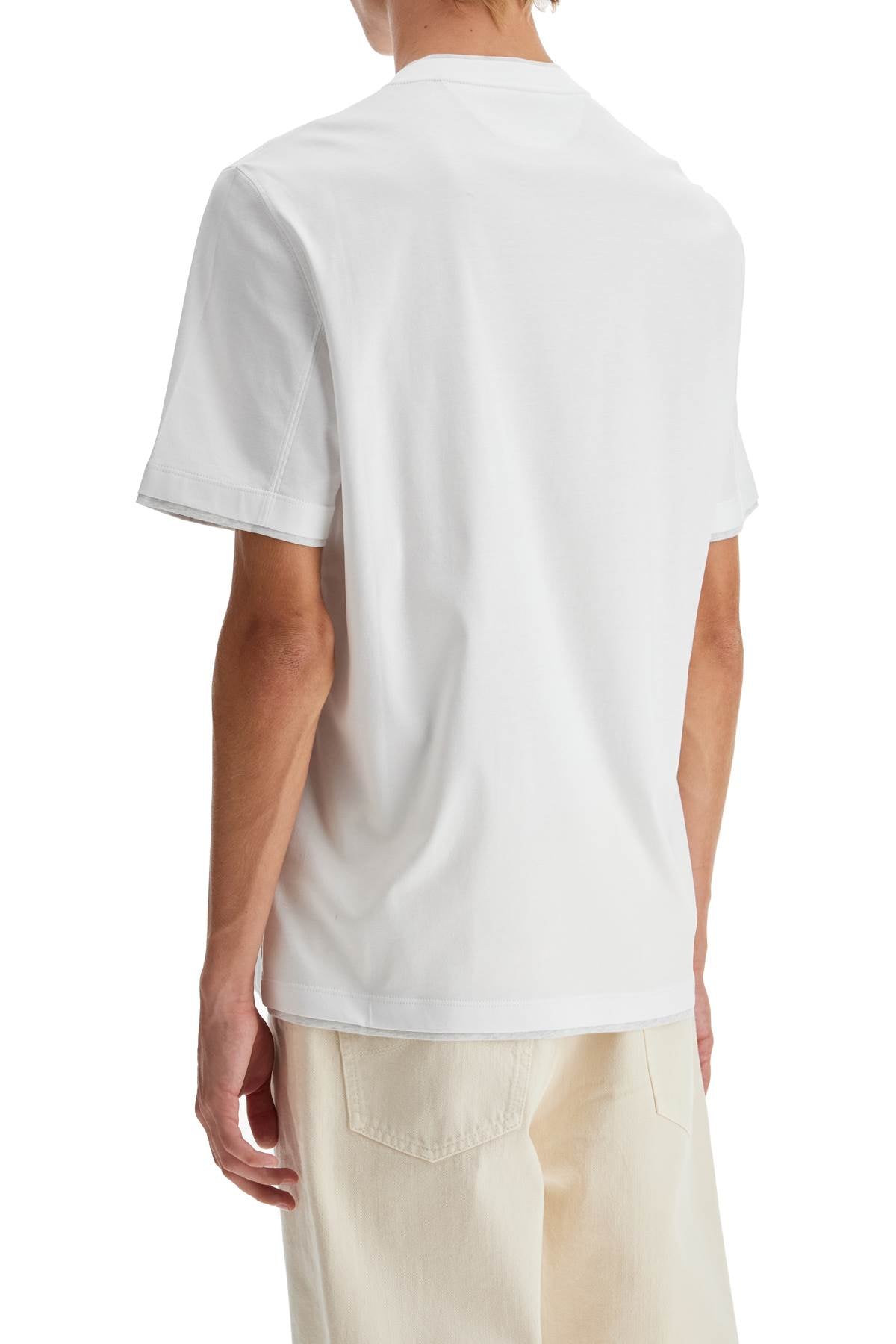 Brunello Cucinelli Layered-Effect T-Shirt White