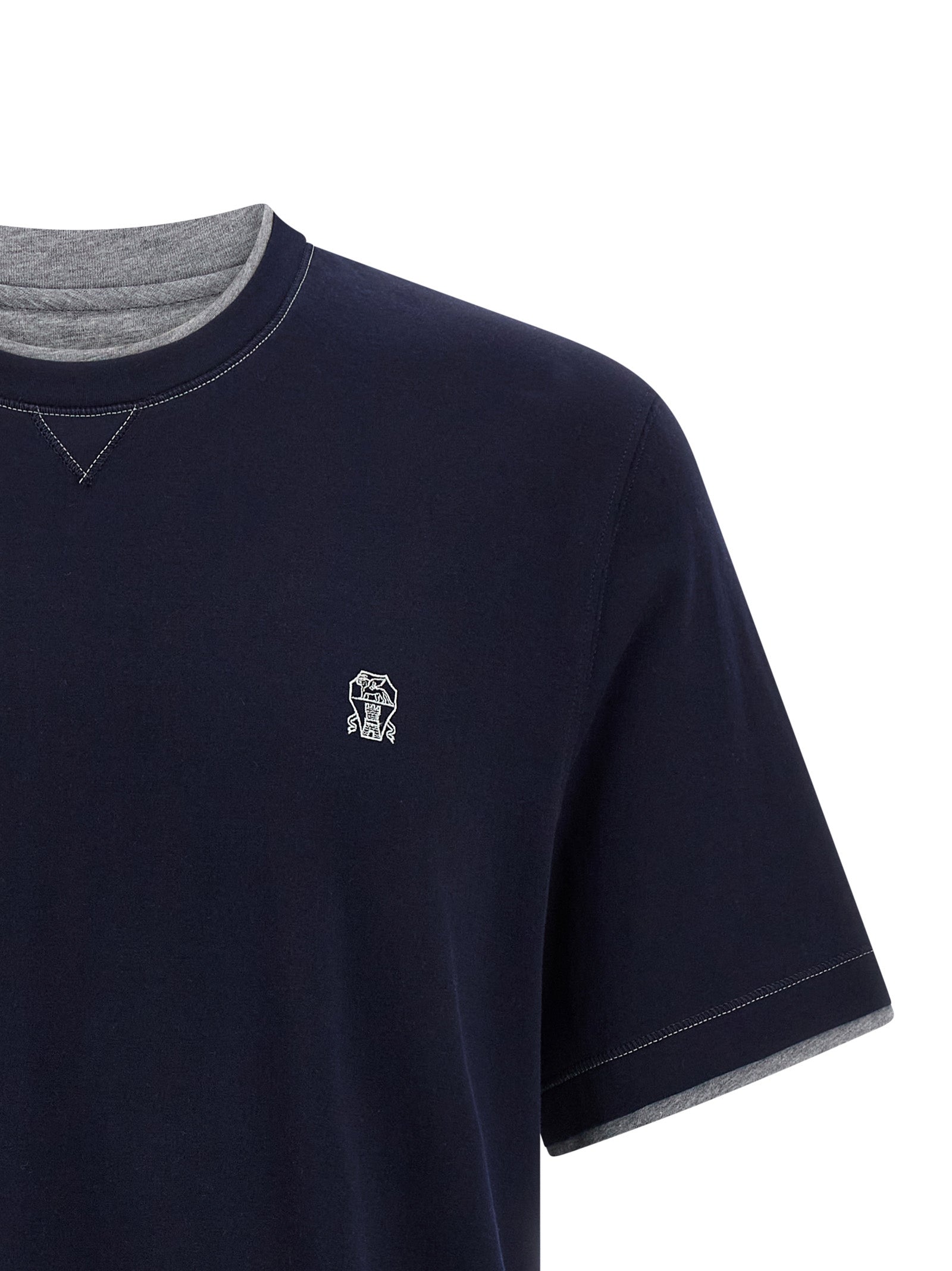 Brunello Cucinelli Double Layer T-Shirt
