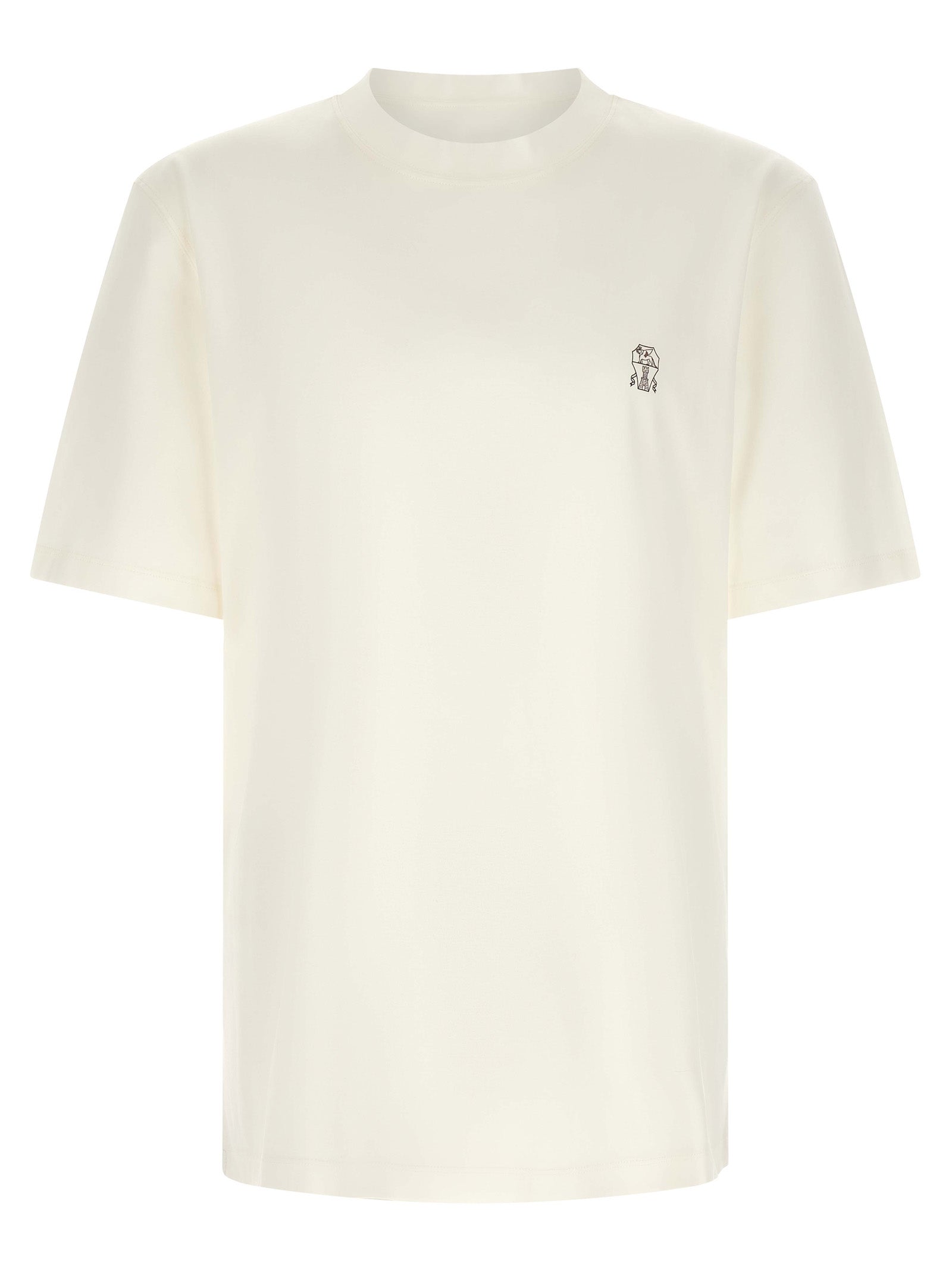 Brunello Cucinelli Logo Embroidery T-Shirt
