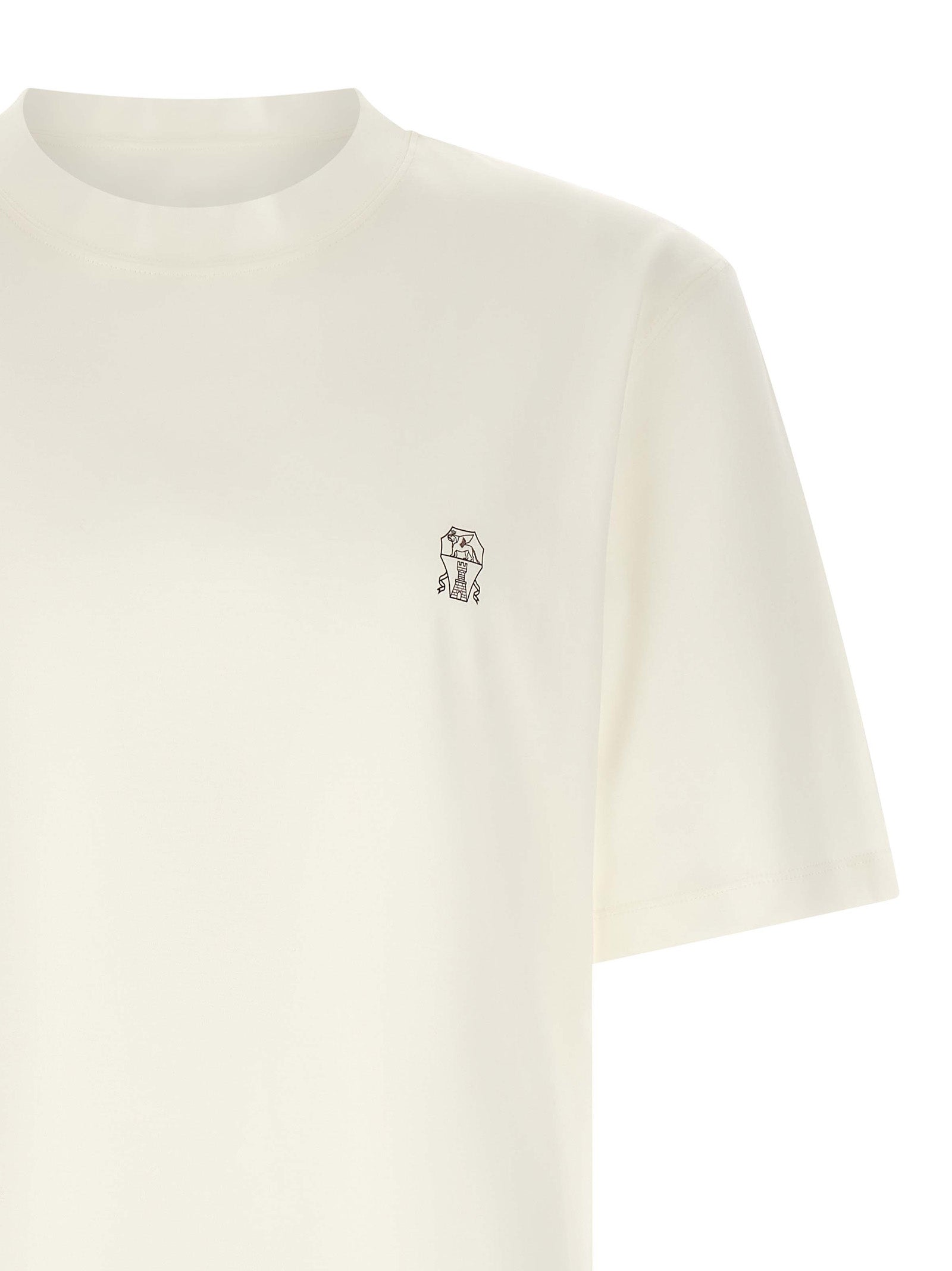 Brunello Cucinelli Logo Embroidery T-Shirt