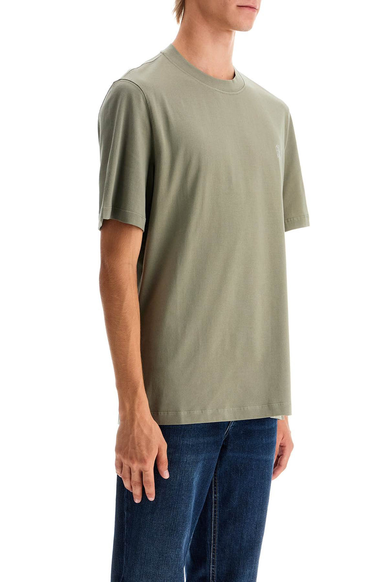 Brunello Cucinelli Regular Fit T-Shirt Khaki