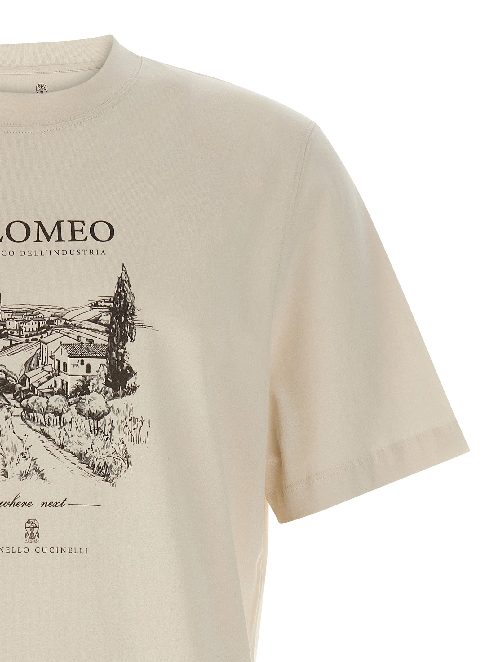 Brunello Cucinelli Front Print T-Shirt