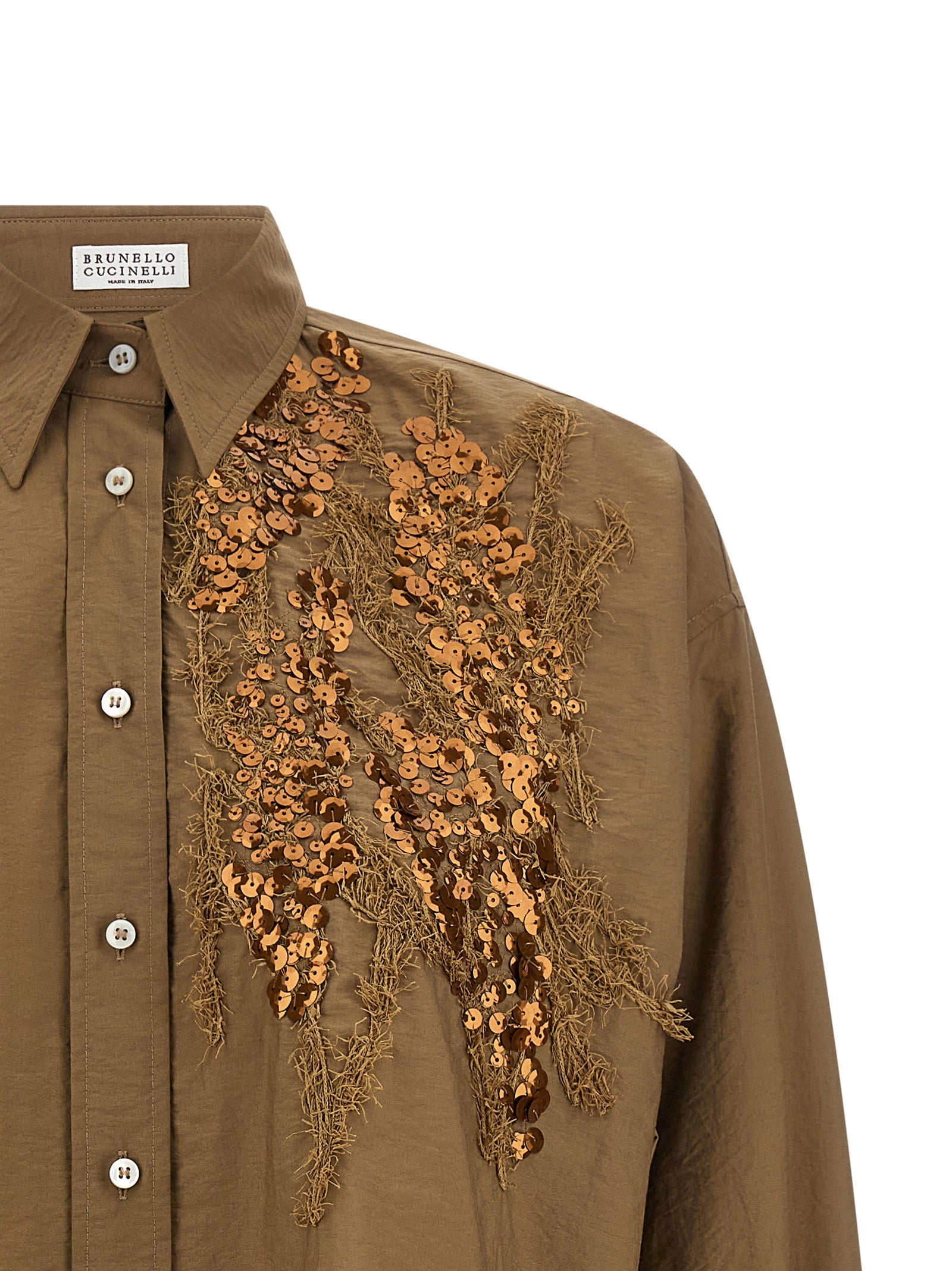 Brunello Cucinelli 'Dazzling Seabed Embroidery' Shirt