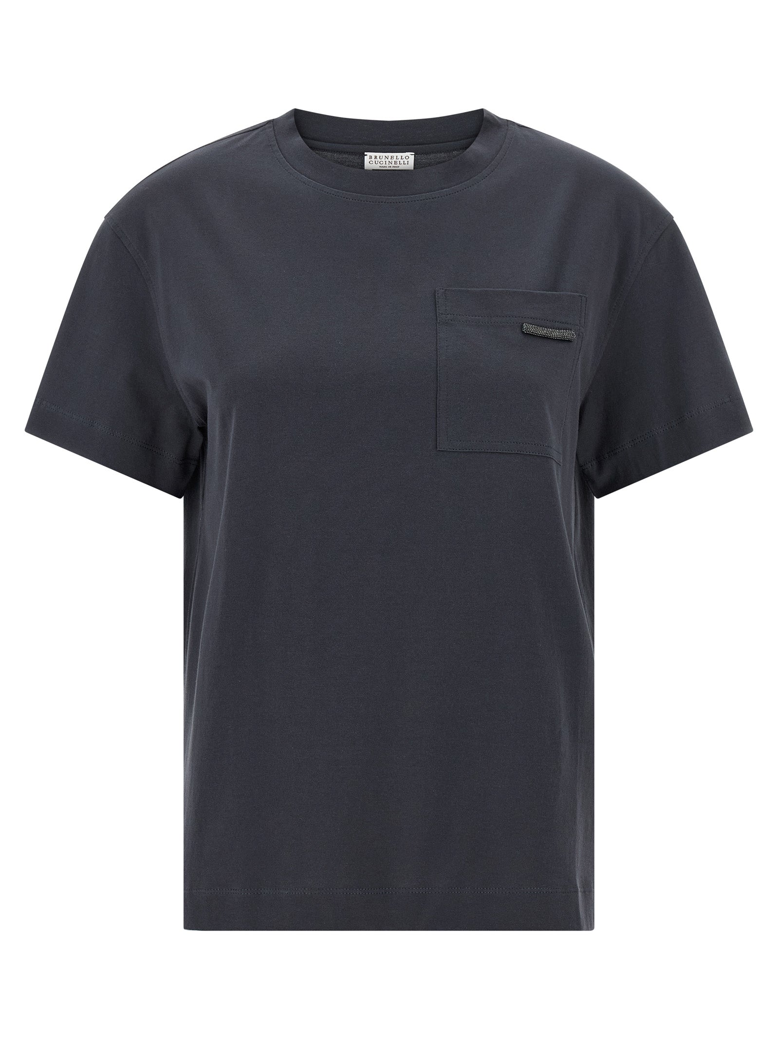 Brunello Cucinelli 'Shiny Tab' T-Shirt