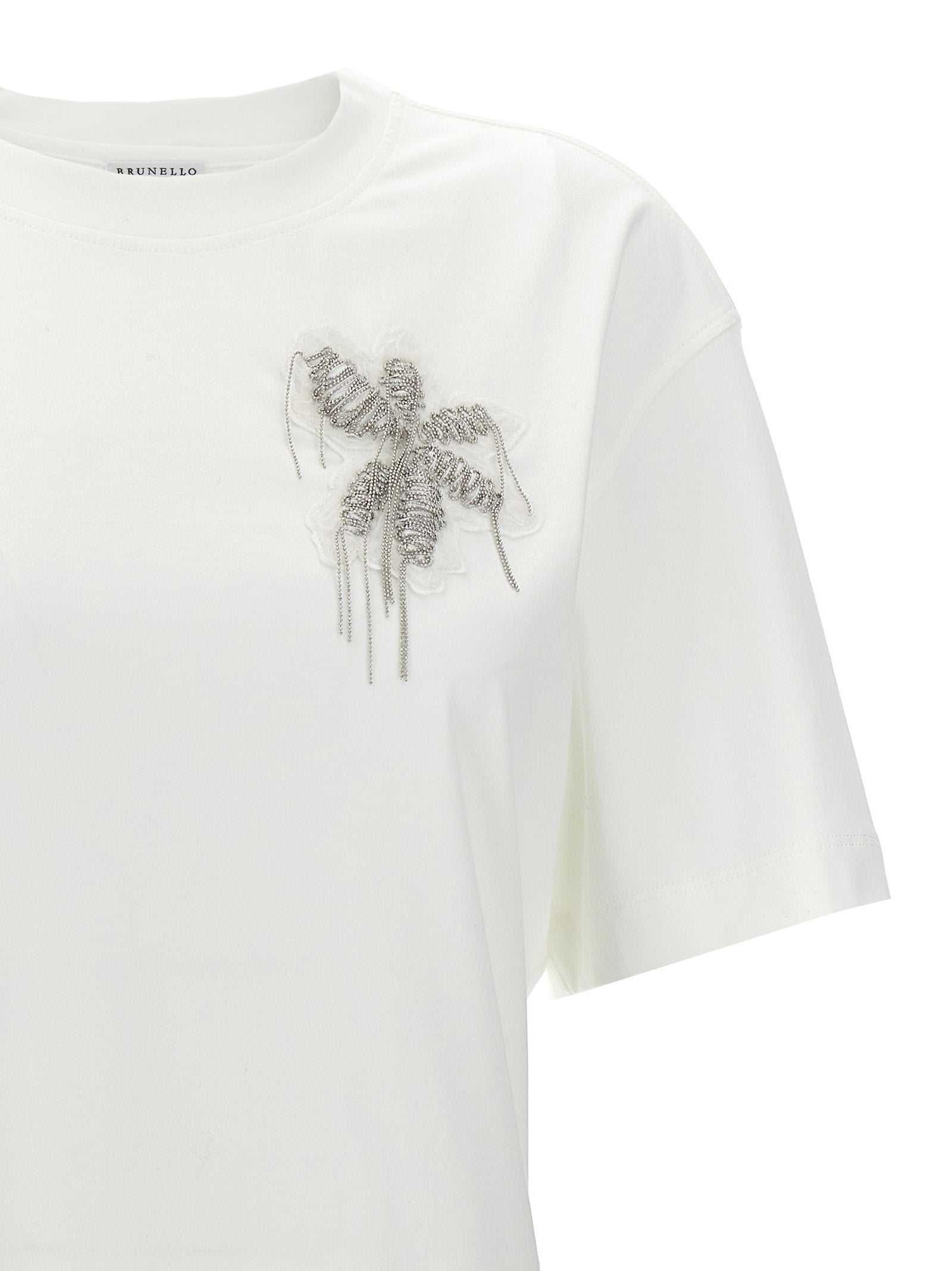 Brunello Cucinelli 'Monile' Flower T-Shirt