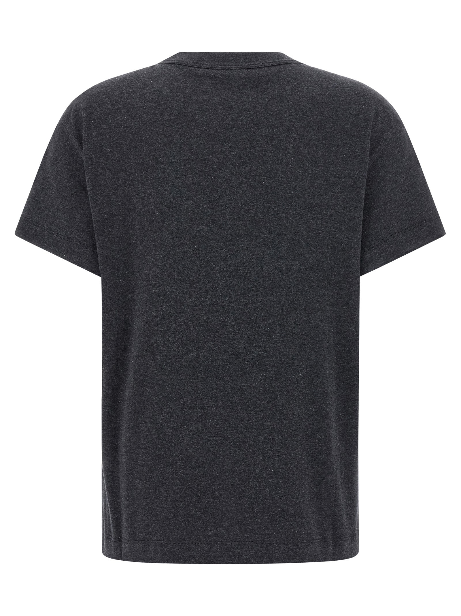 Brunello Cucinelli 'Dazzling Chalk Stripe Embroidery' T-Shirt