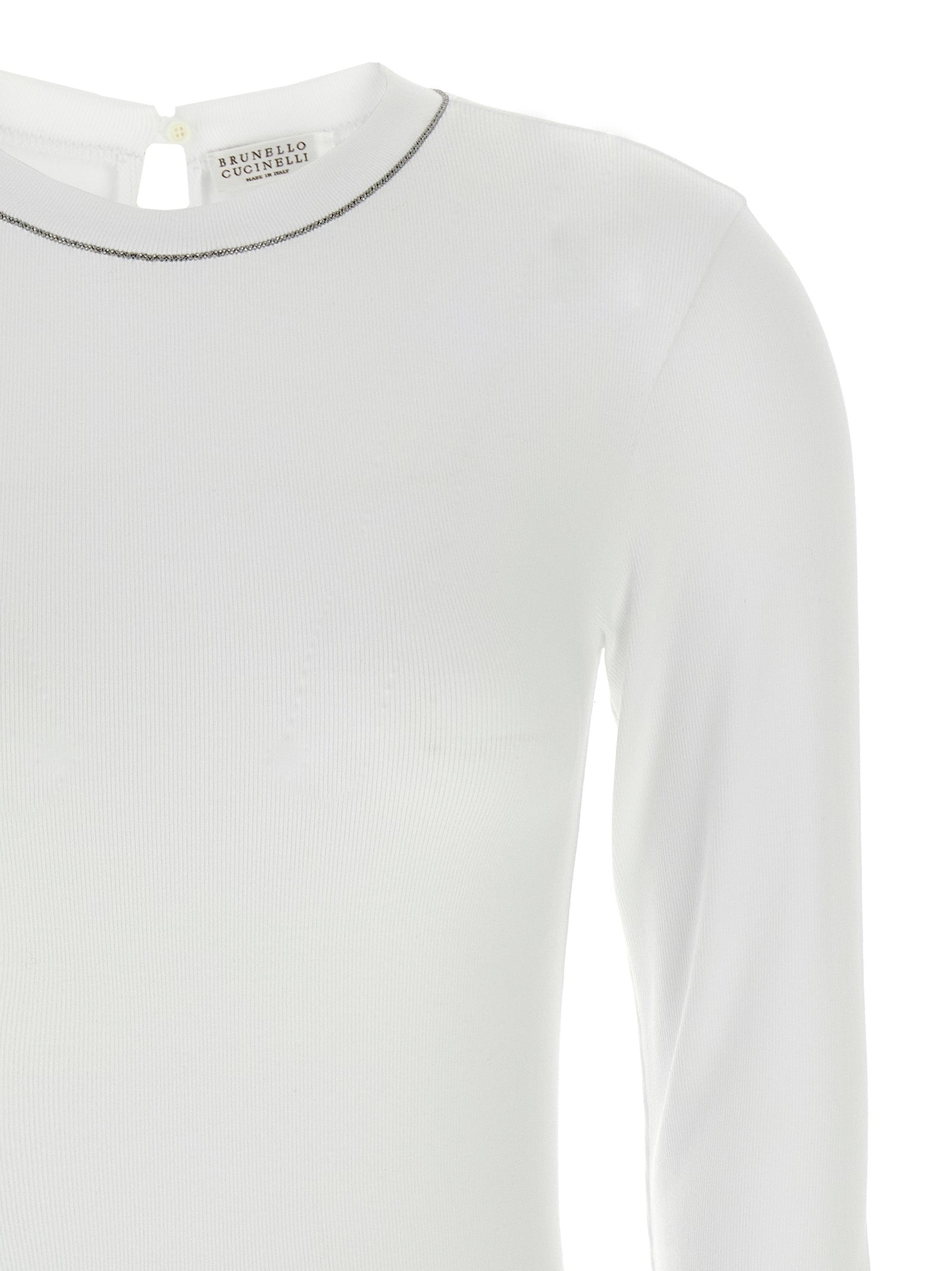 Brunello Cucinelli 'Shiny Collar' T-Shirt