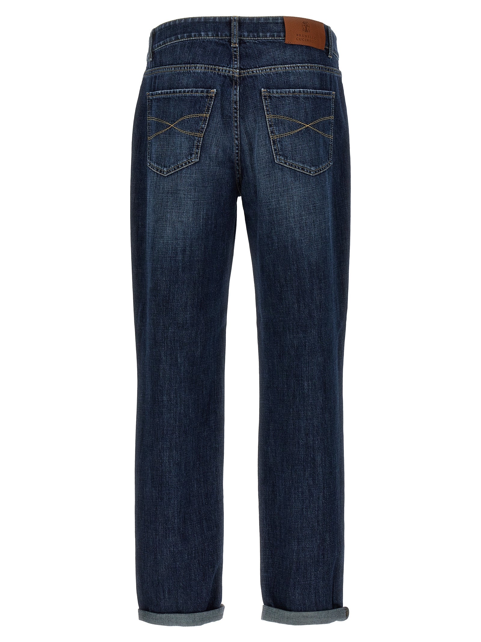 Brunello Cucinelli Logo Embroidery Jeans