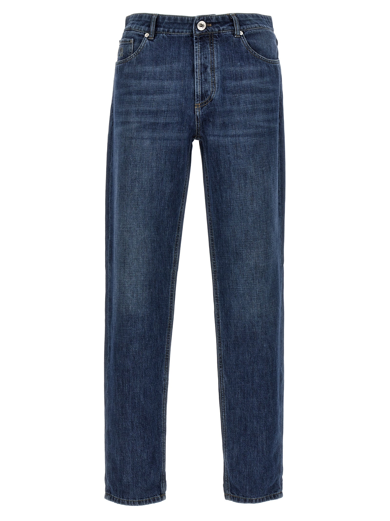 Brunello Cucinelli Logo Embroidery Jeans